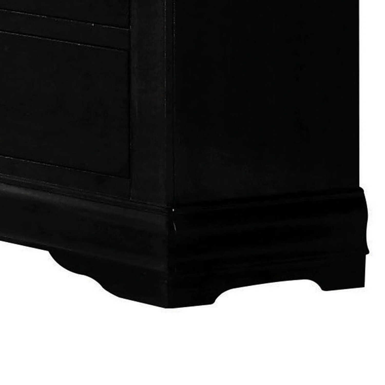 Benzara Traditional Style Wooden Dresser with Six Drawers, Black