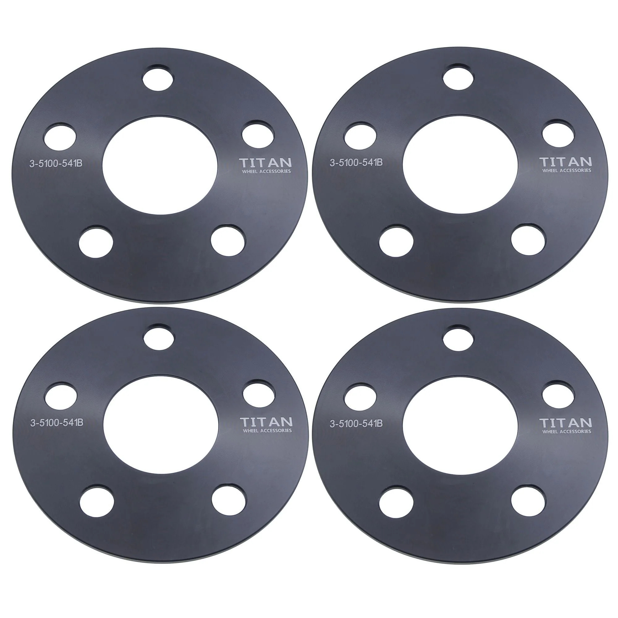 3mm Titan Wheel Spacers for Lexus CT200 Scion tC xD Toyota Corolla | 5x100 | 57.1 Hubcentric | Set of 4