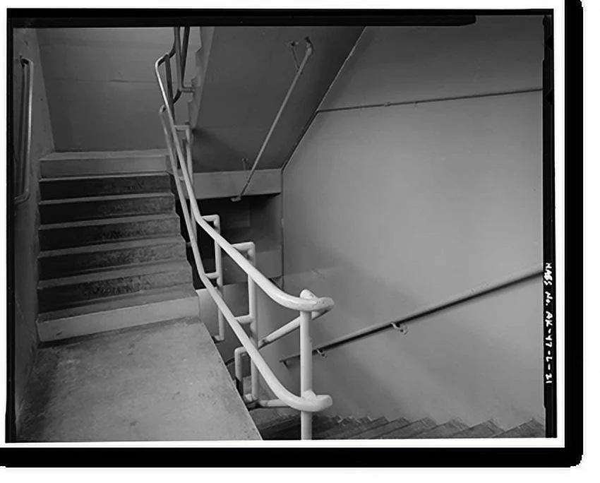 Historic Framed Print, Kodiak Naval Operating Base, General Storehouse, U.S. Coast Guard Station, Kodiak, Kodiak Island Borough, AK - 21, 17-7/8