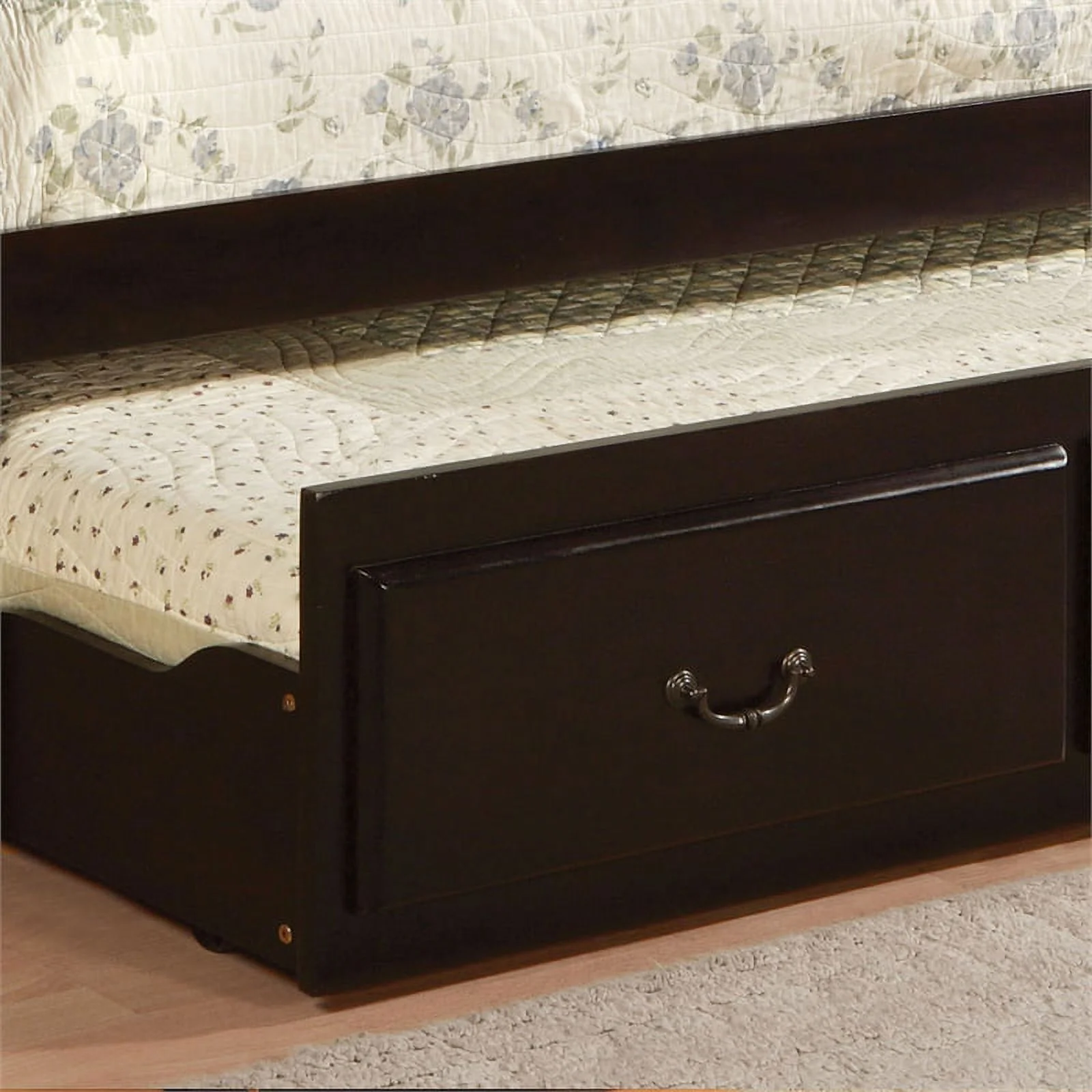 Furniture of America Liam Traditional Wood Twin Daybed with Trundle in Espresso