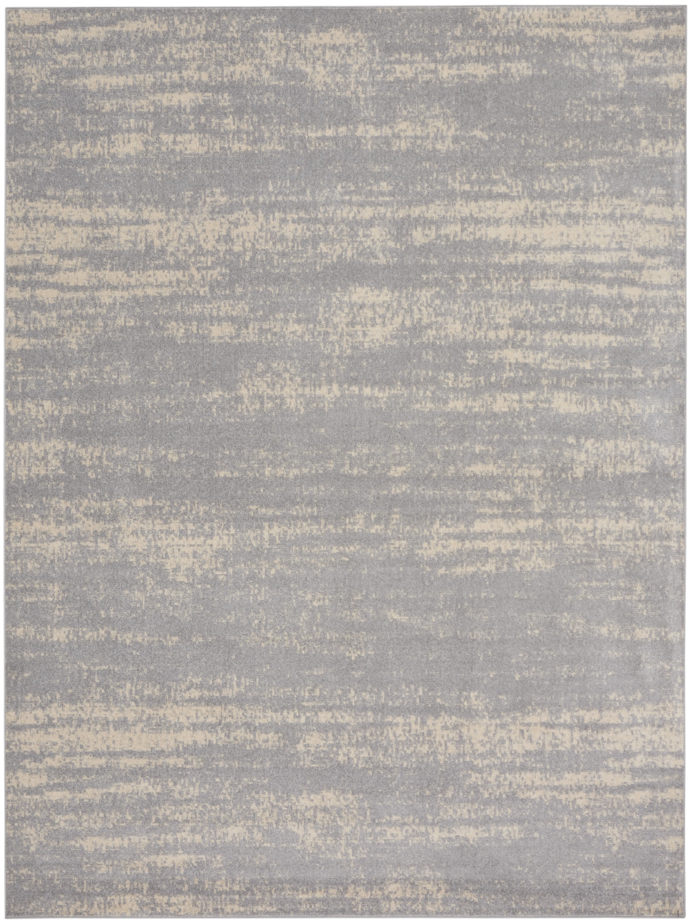 Nourison Essentials Indoor/Outdoor Grey/Beige 8' x 10' Area Rug, (8x10)