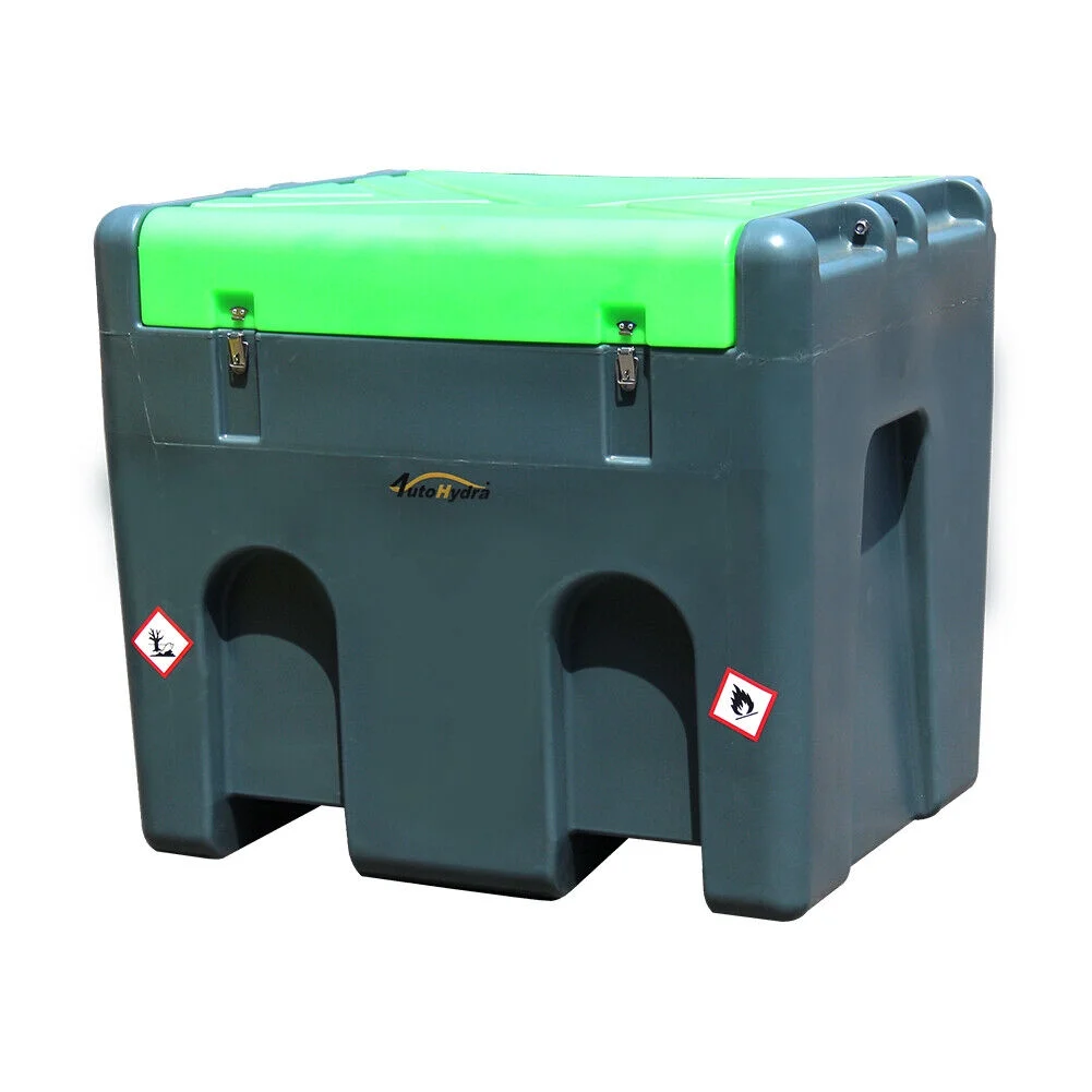 HPDAVV Portable Diesel Fuel Storage Tank 114-Gallon Capacity Set 13 GPM High-Flow Pump with Electric Cable & Alligator Clamps