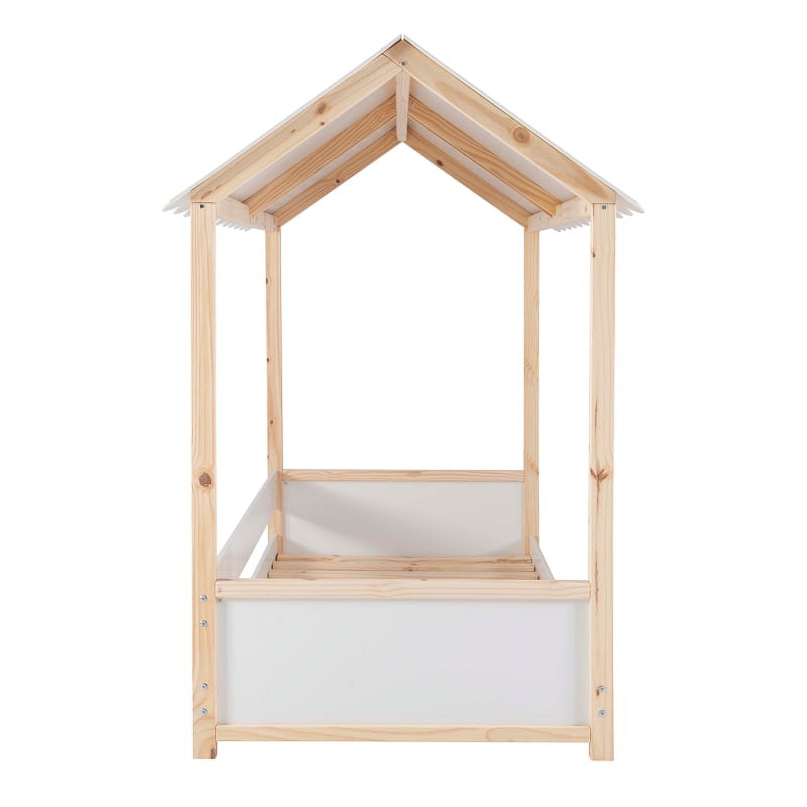 Home Square 3-Piece Set with Bookcase & 4 Drawer Chest & Twin House Bed