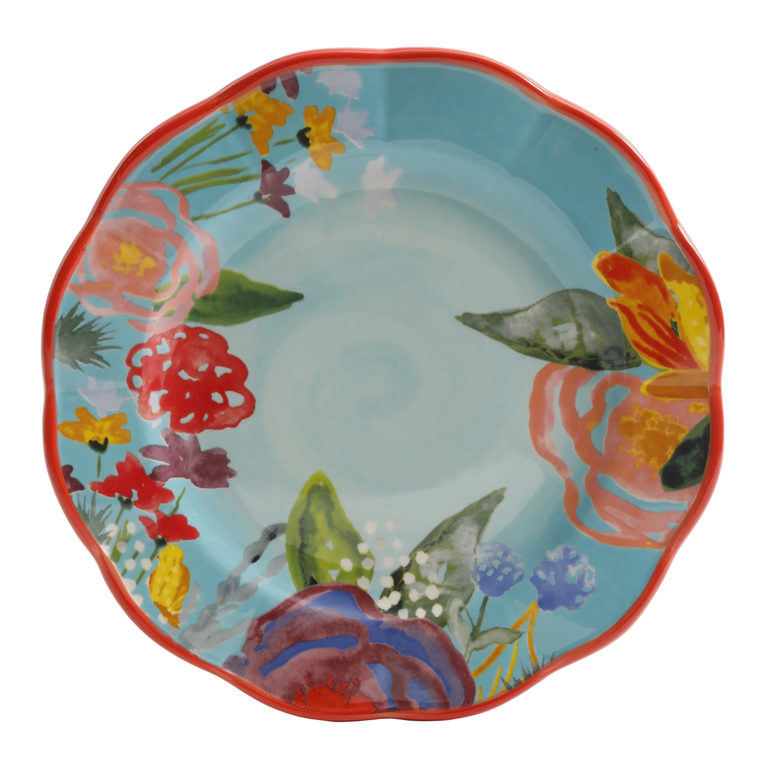 The Pioneer Woman Celia 12-Piece Dinnerware Set, Aqua