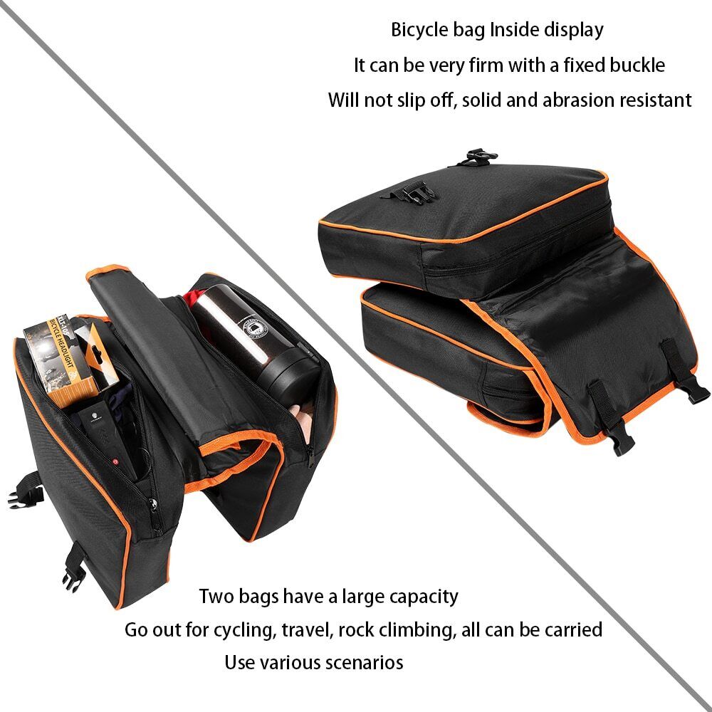 Double Side Trunk Bags Luggage Back Seat MTB Bicycle Carrier Bag Rear Rack