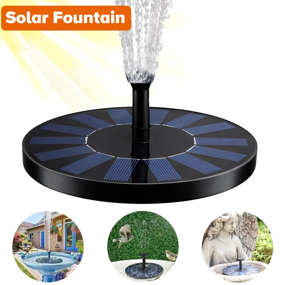 Floating Solar Fountain Garden Water Fountain Pond Decor Solar Panel Powered Fountain Water Pump Garden Patio Lawn Decoration