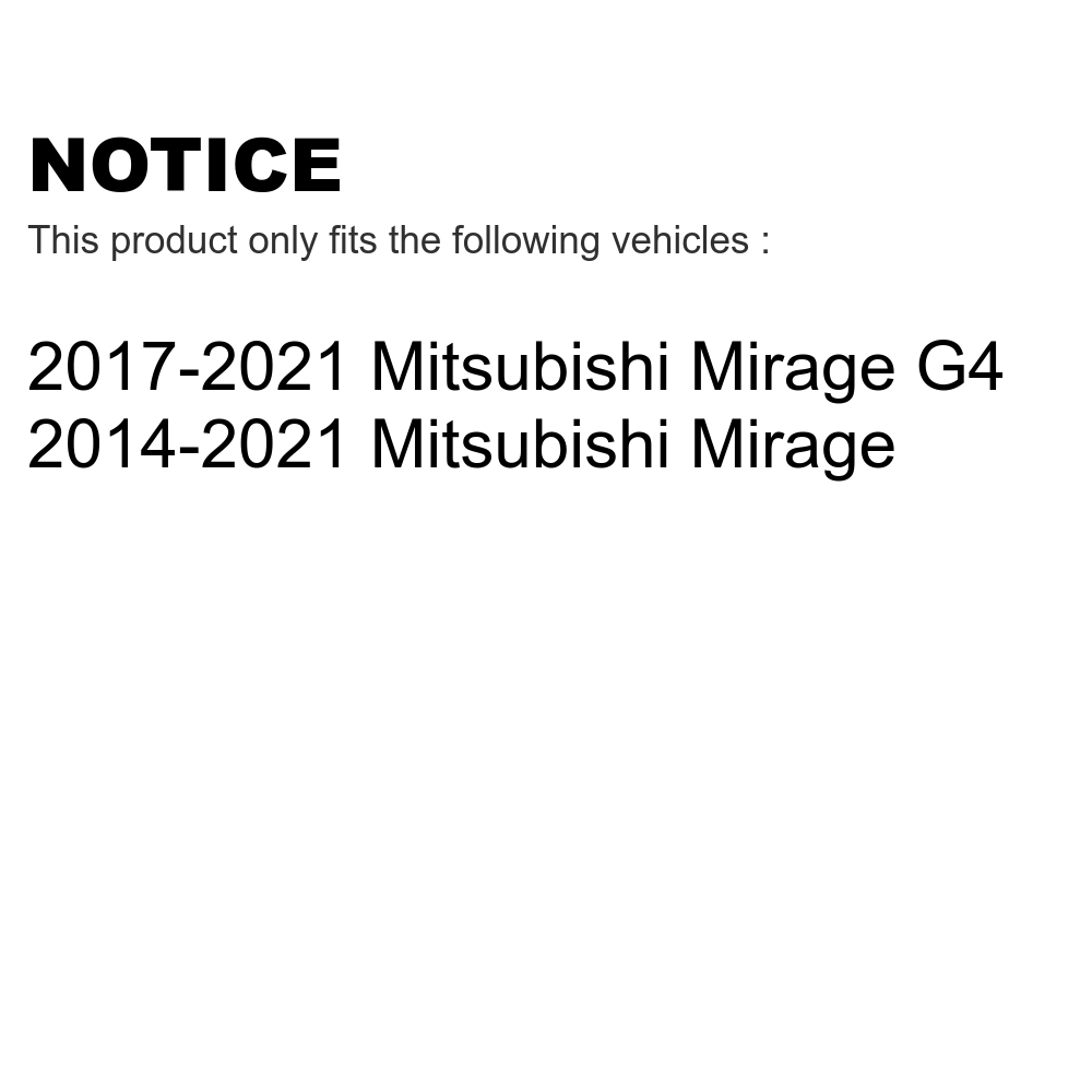 PUR 2x Air + 2x Cabin Filter (4 Total) Kit for Car Mitsubishi Mirage G4 KFL-100524