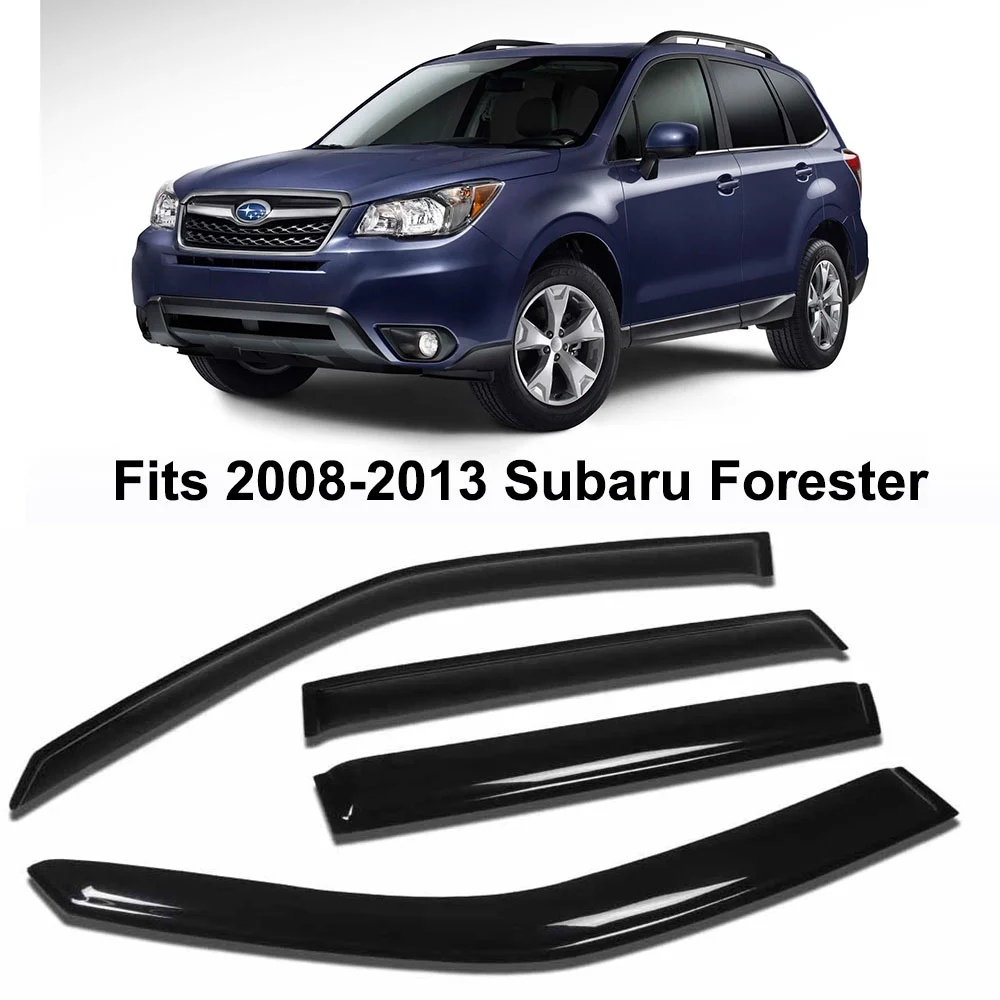 For 2008-2013 Subaru Forester Smoke Window Visor Vent Guard Rain Deflector