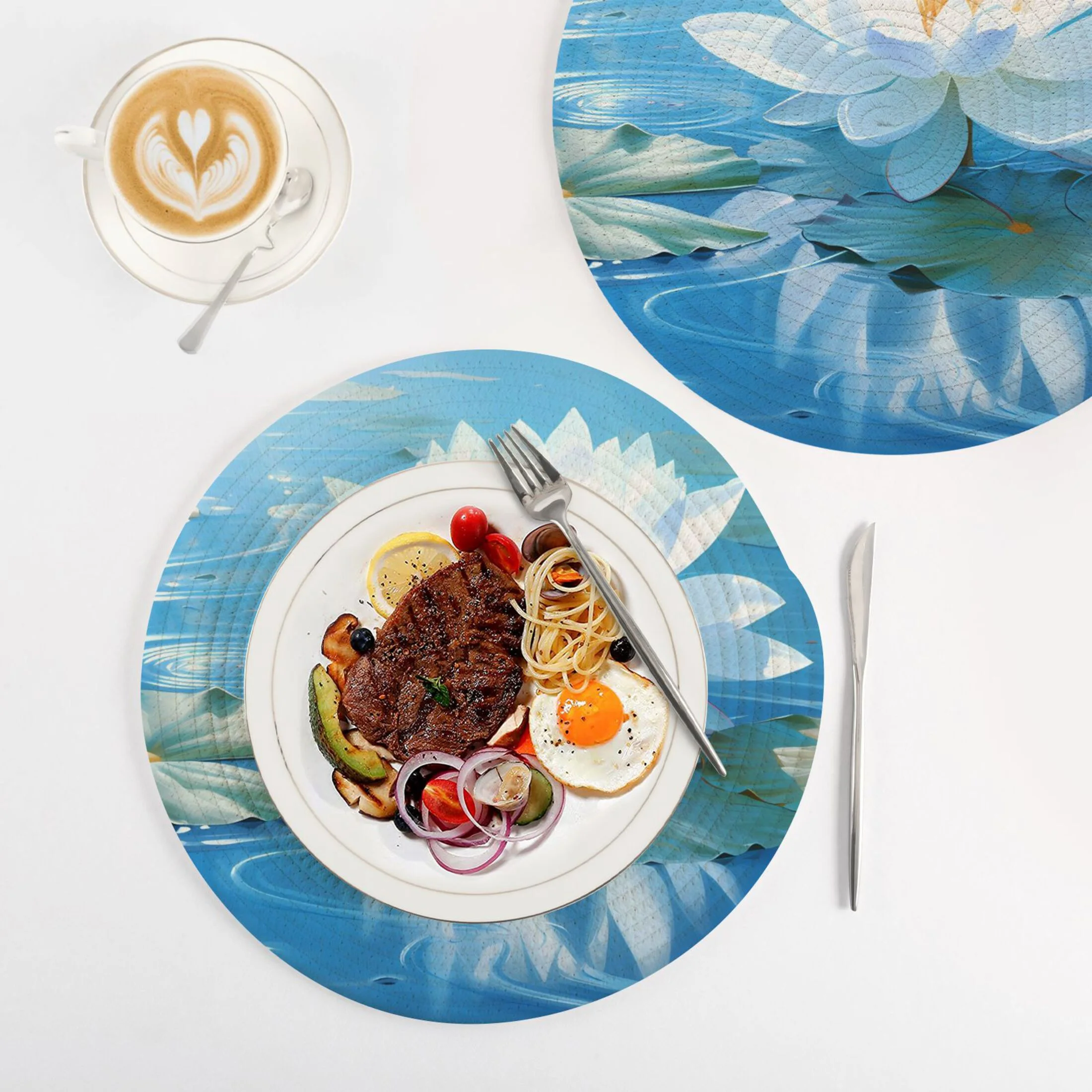 Flower Lotus 3 PCs Pot Holders Trivets Kitchen 15