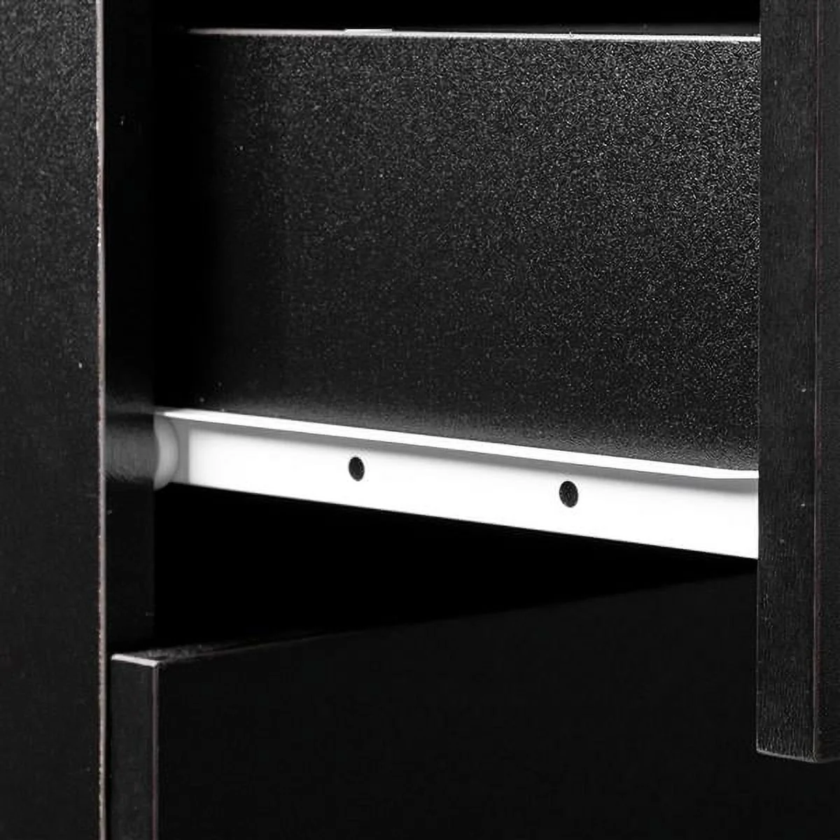 MDF Wood Simple 4-Drawer Dresser Black