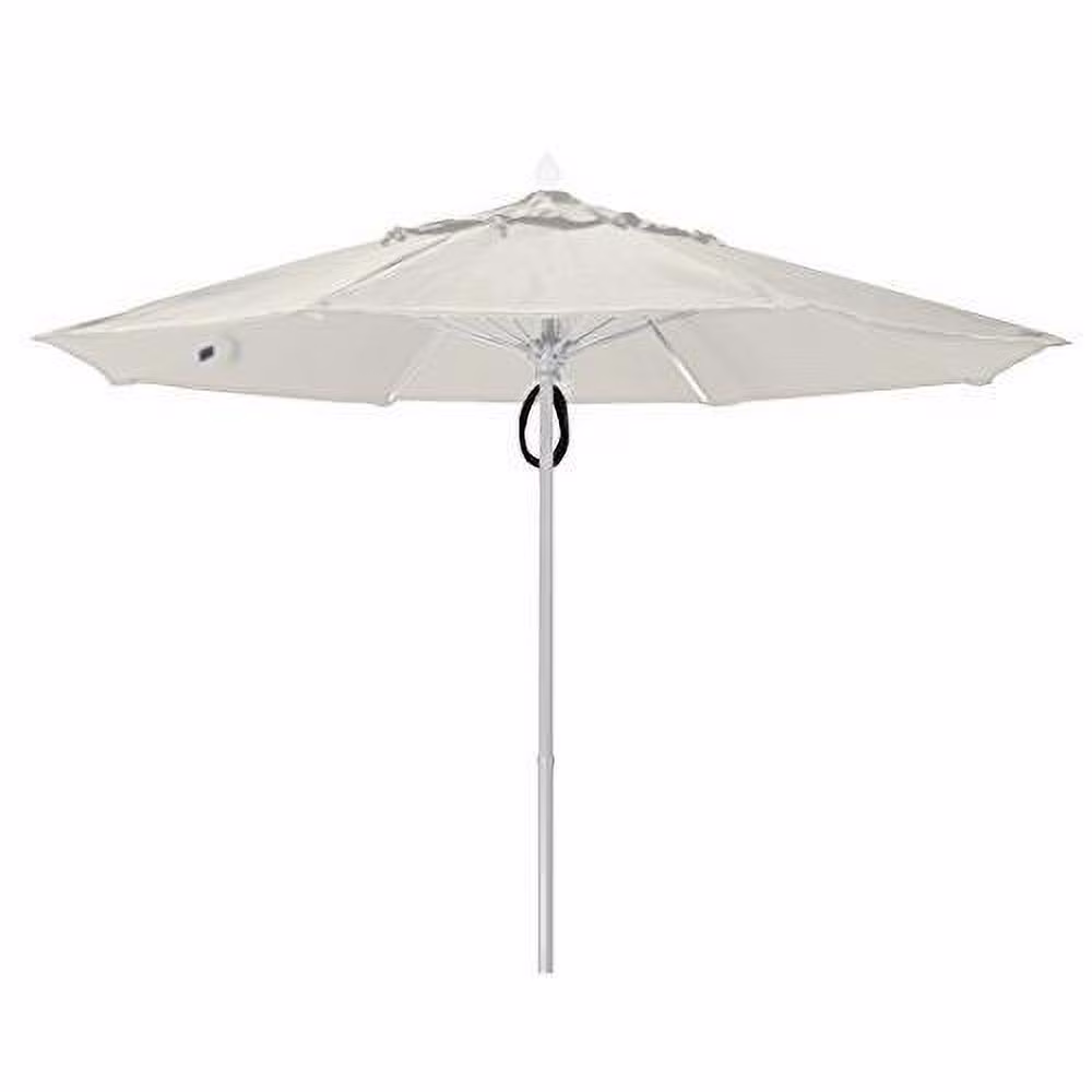 Fiberbuilt 7.5' Oct Market 8 Rib Push up White with Natural White Marine Grade Canopy, 9MPUW-8605