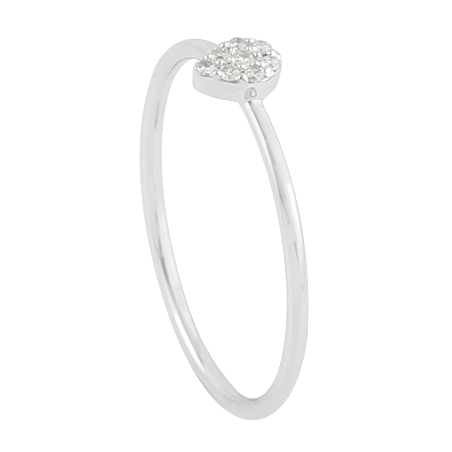 Natural Diamond Stackable Ring 18k White Gold Jewelry