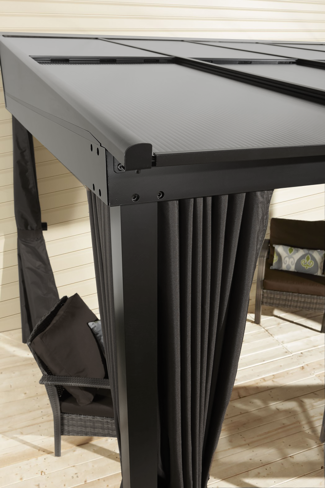 Sojag Pompano 12x16 wall gazebo - grey