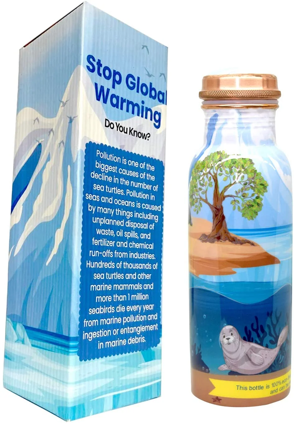 EcoBottles – Pure Copper Water Bottles 700ml Eco-Friendly Non-Insulated Copper Bottles