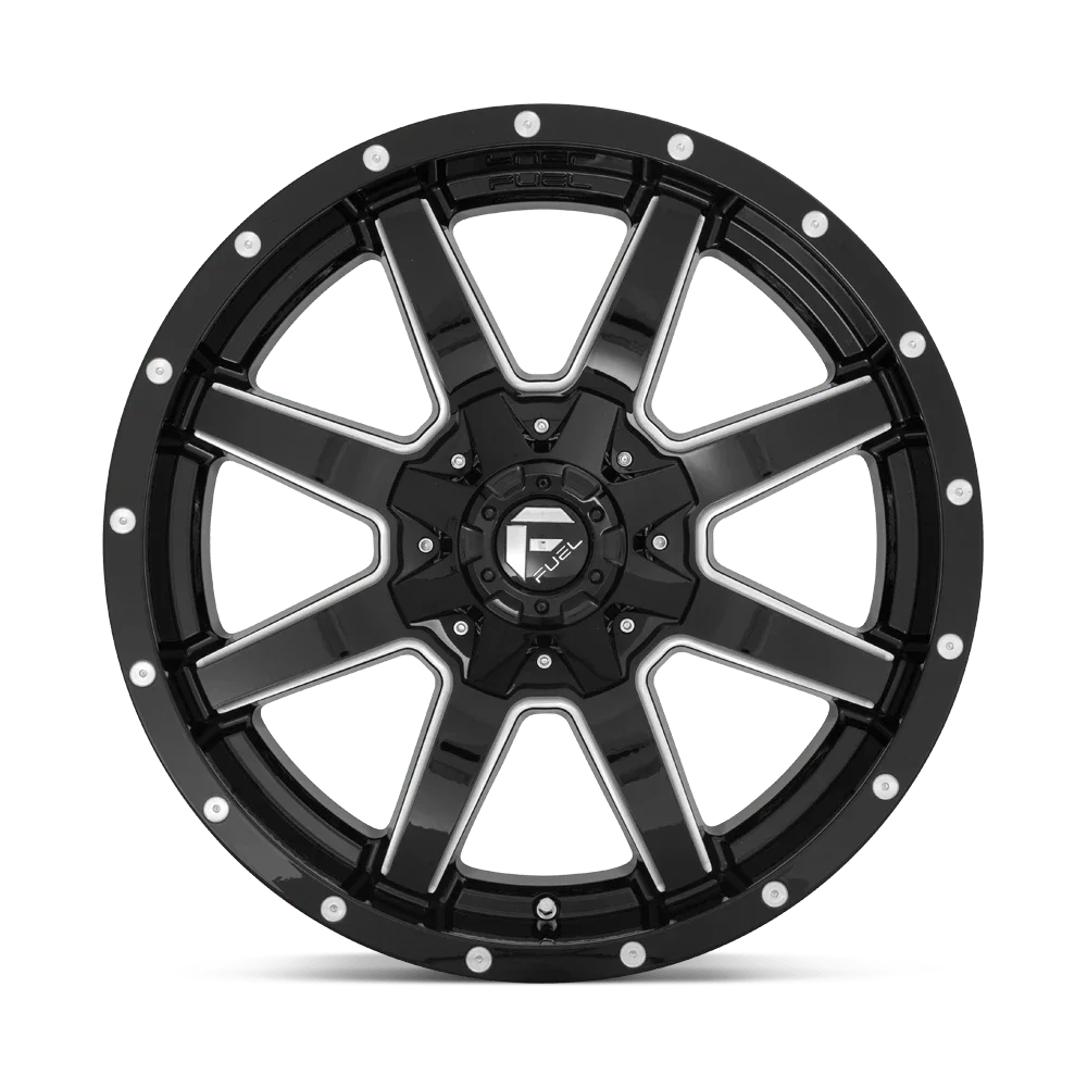 Fuel 1PC Aluminum Rim D610 MAVERICK 17X9in Gloss Black Milled Finish, D61017909850