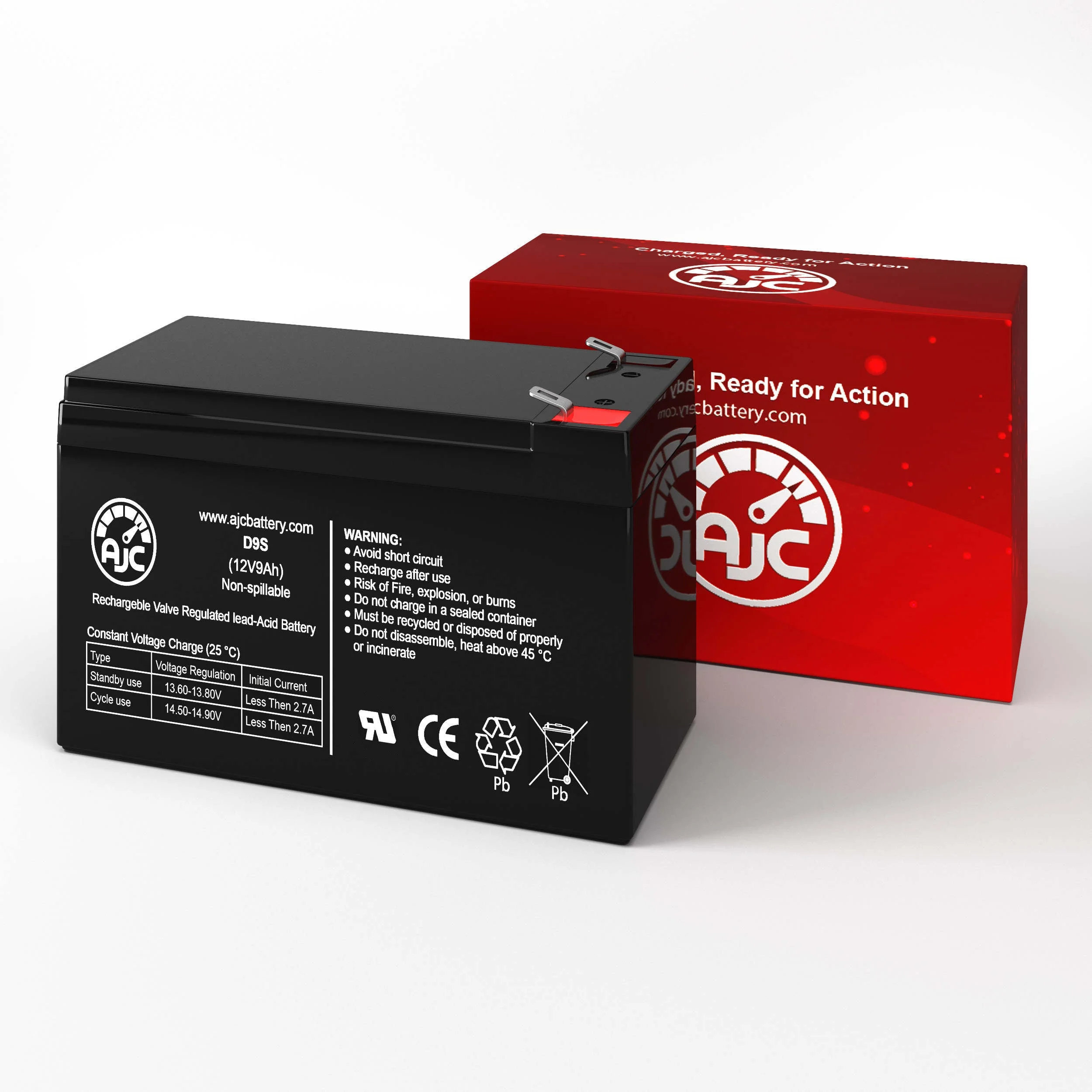 Powerware PW9125-2500U 12V 9Ah UPS Battery - This Is an AJC Brand Replacement