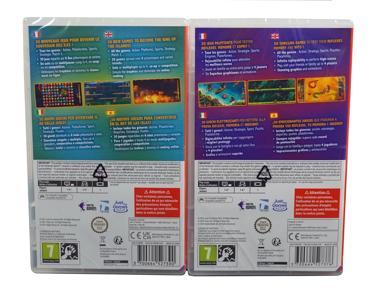 30 In 1 Game Collection Vol 1 & 2 (Nintendo Switch Games Set) 60 thrilling games to test your reflexes