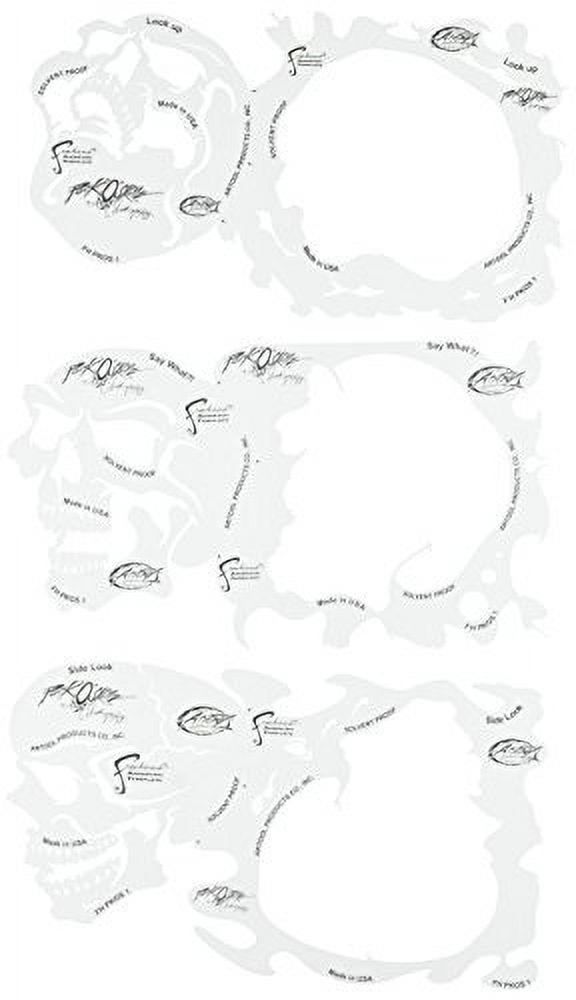 Iwata-Medea Art Tool Skullz 1 Airbrush Template (Set of 3)