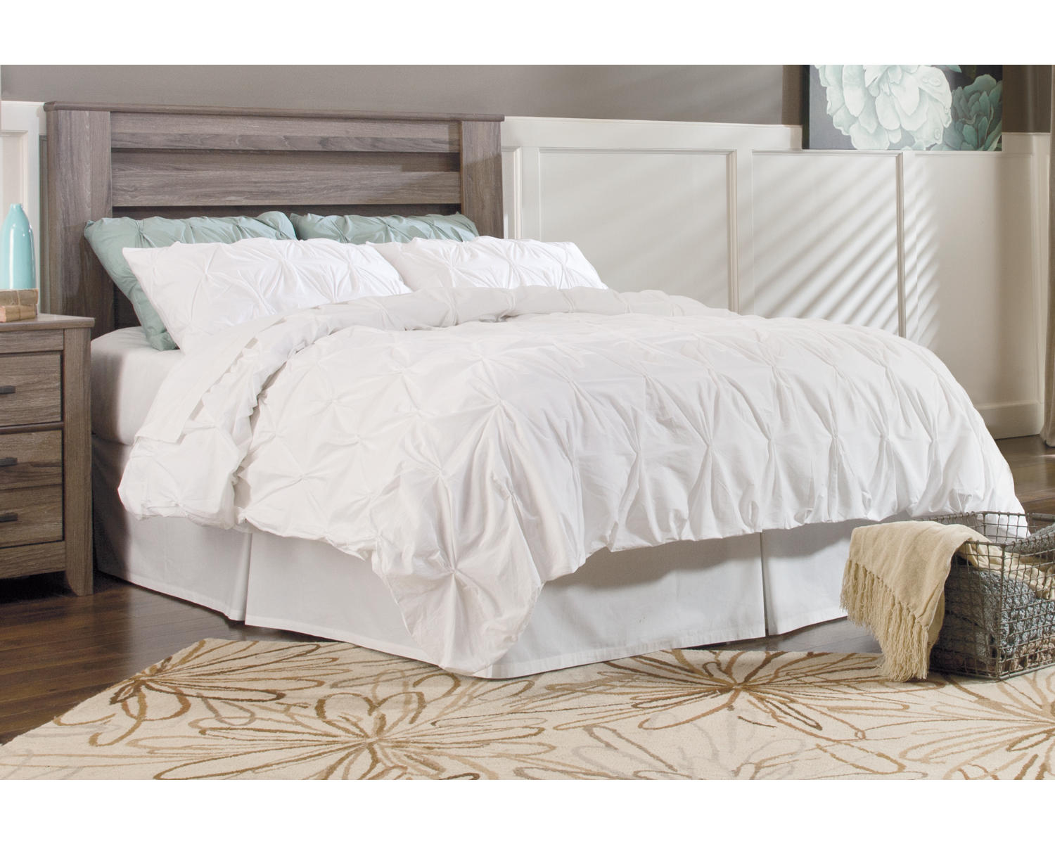 Signature Design by Ashley Casual Zelen Queen Panel Headboard  Warm Gray