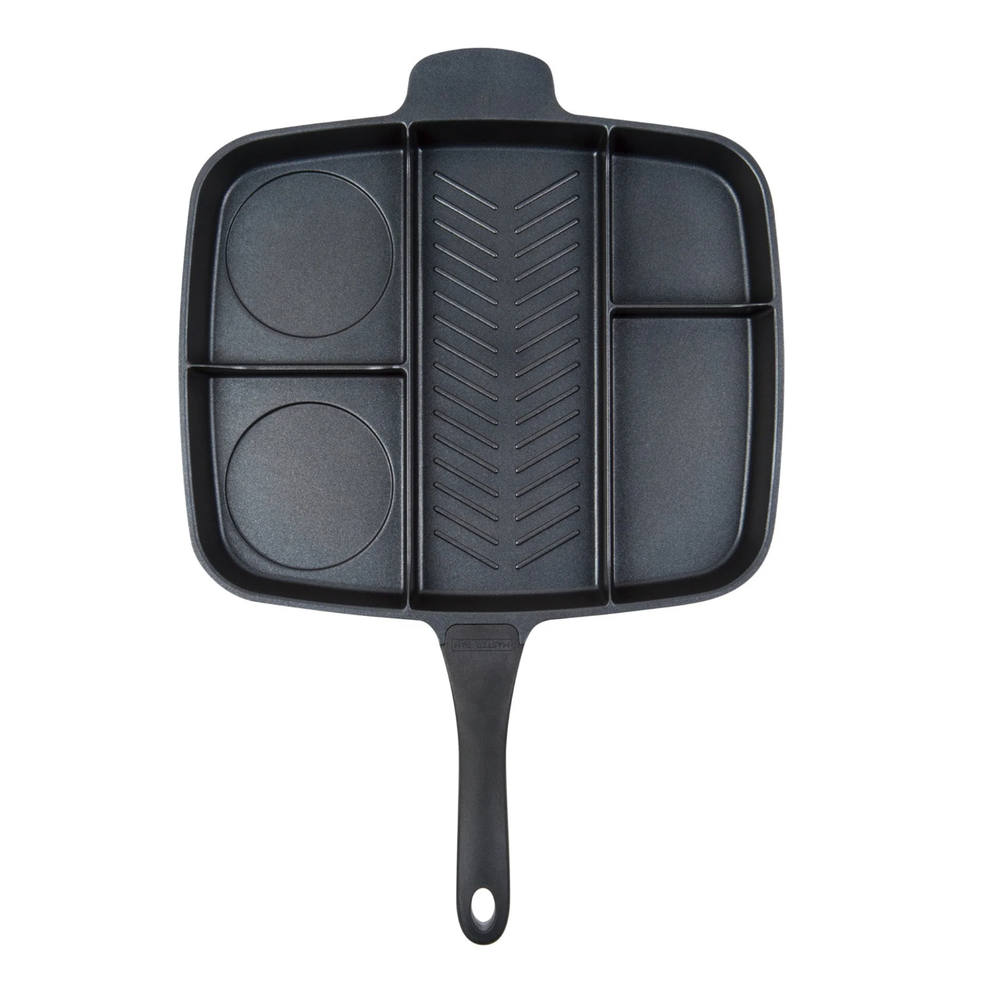 Master Pan Non-Stick Divided Grill/Fry/Oven Meal Skillet, 15