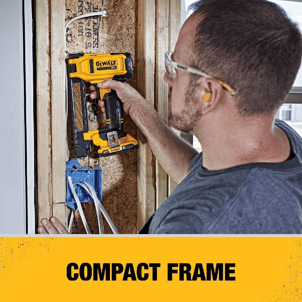 DEWALT DCN701D1 Cable Stapler Kit, Battery Included, 20 V, 2 Ah, 1 in W Crown