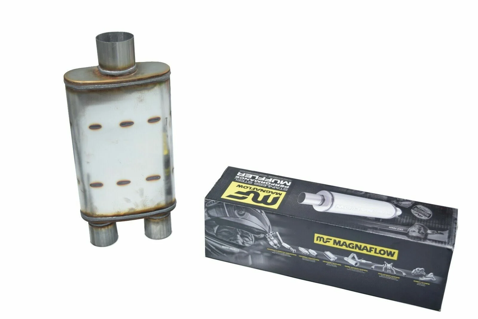 All-Stainless Dual Exhaust Kit Ford F-150 04-14 MagnaFlow XL Slash Tip Rear Exit