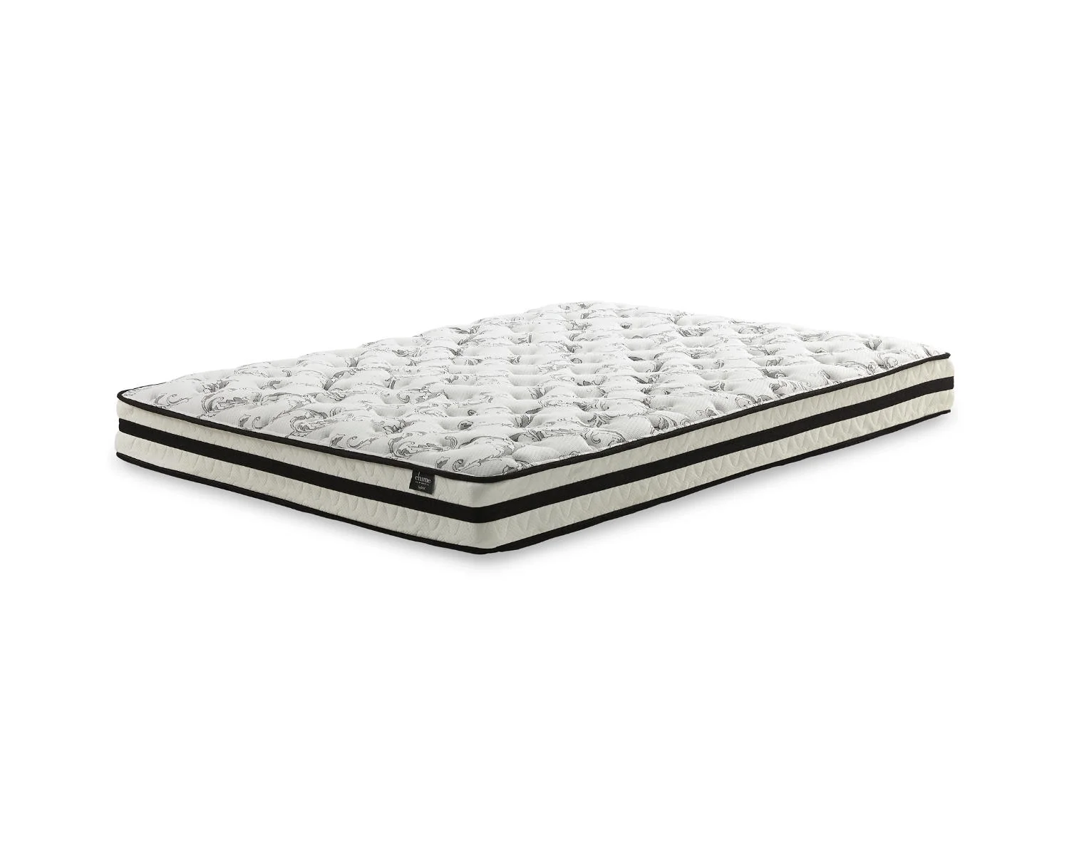 Signature Design by Ashley 8 Inch Chime Innerspring Queen Mattress in a Box, White