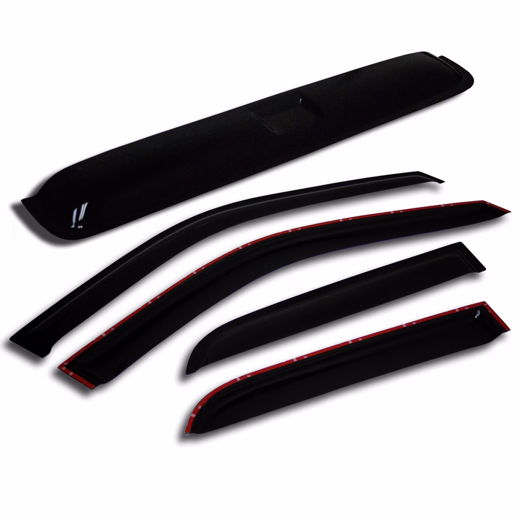 TuningPros WSVT2-222 Window Visor and Sunroof Type 2 For 2006-2011 Honda Civic Sedan - Outside Mount 5 Pcs Set