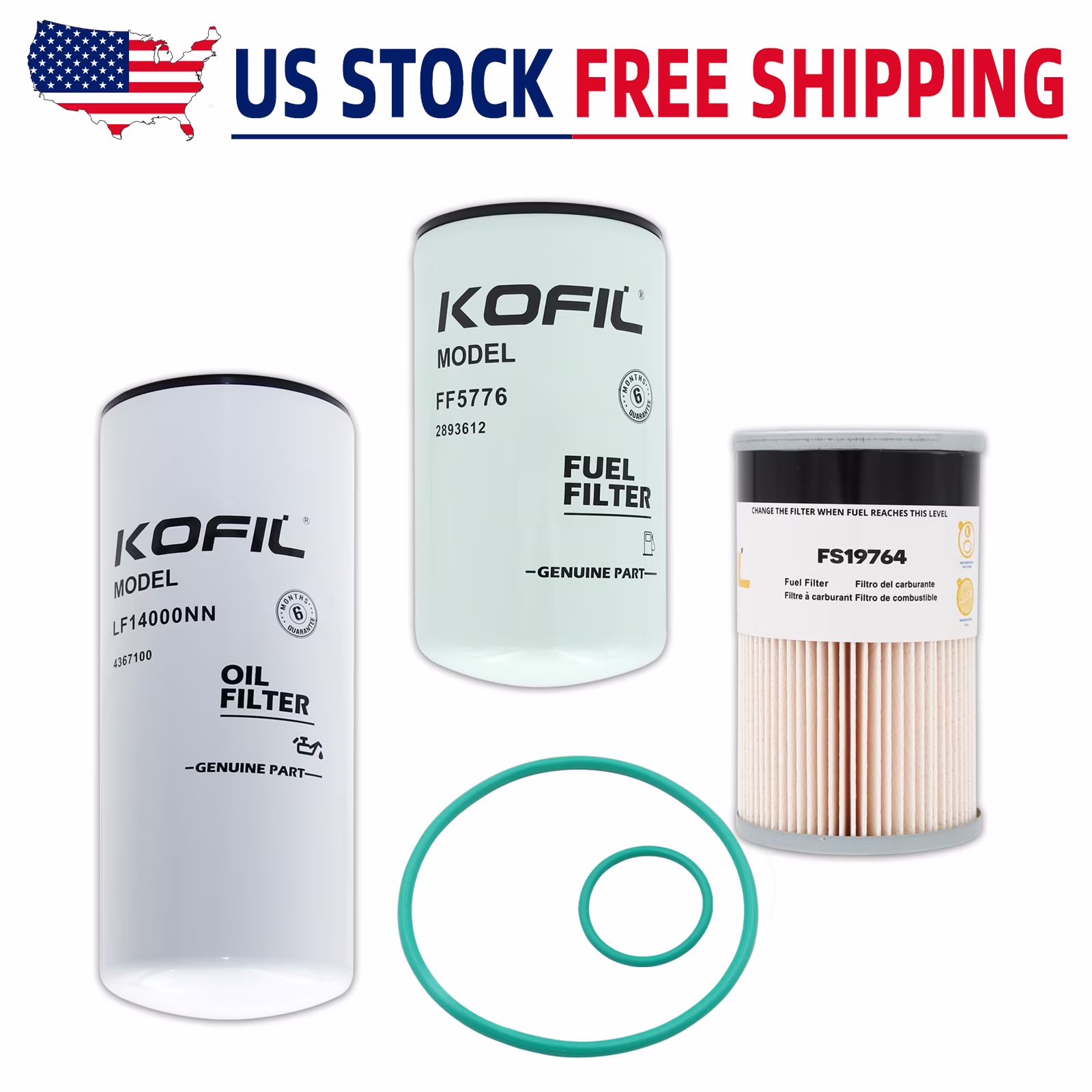 CUMMINS ISX15 OIL CHANGE KIT LF14000NN, FF5776, FS19764