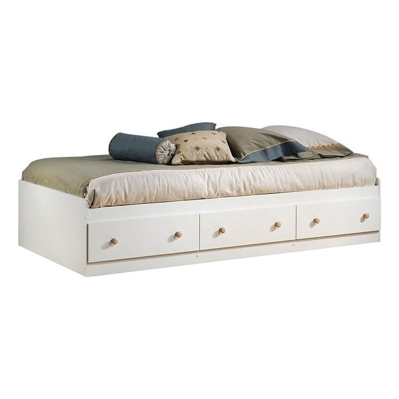 Roseberry Kids Contemporary Wood 3-Drawer Twin Mates Bed in White