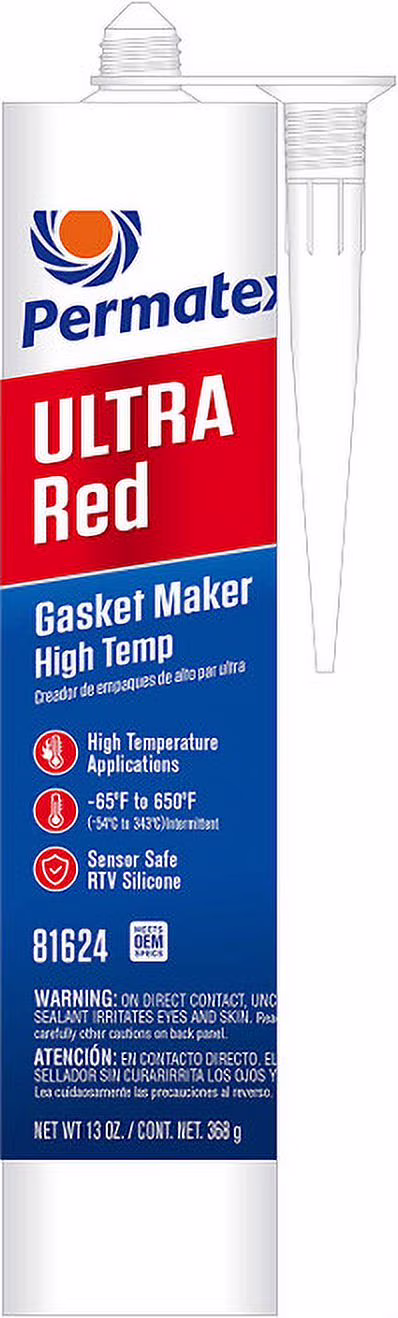 1PK Permatex 81624 Ultra Red High Temperature Gasket Maker 13 oz.