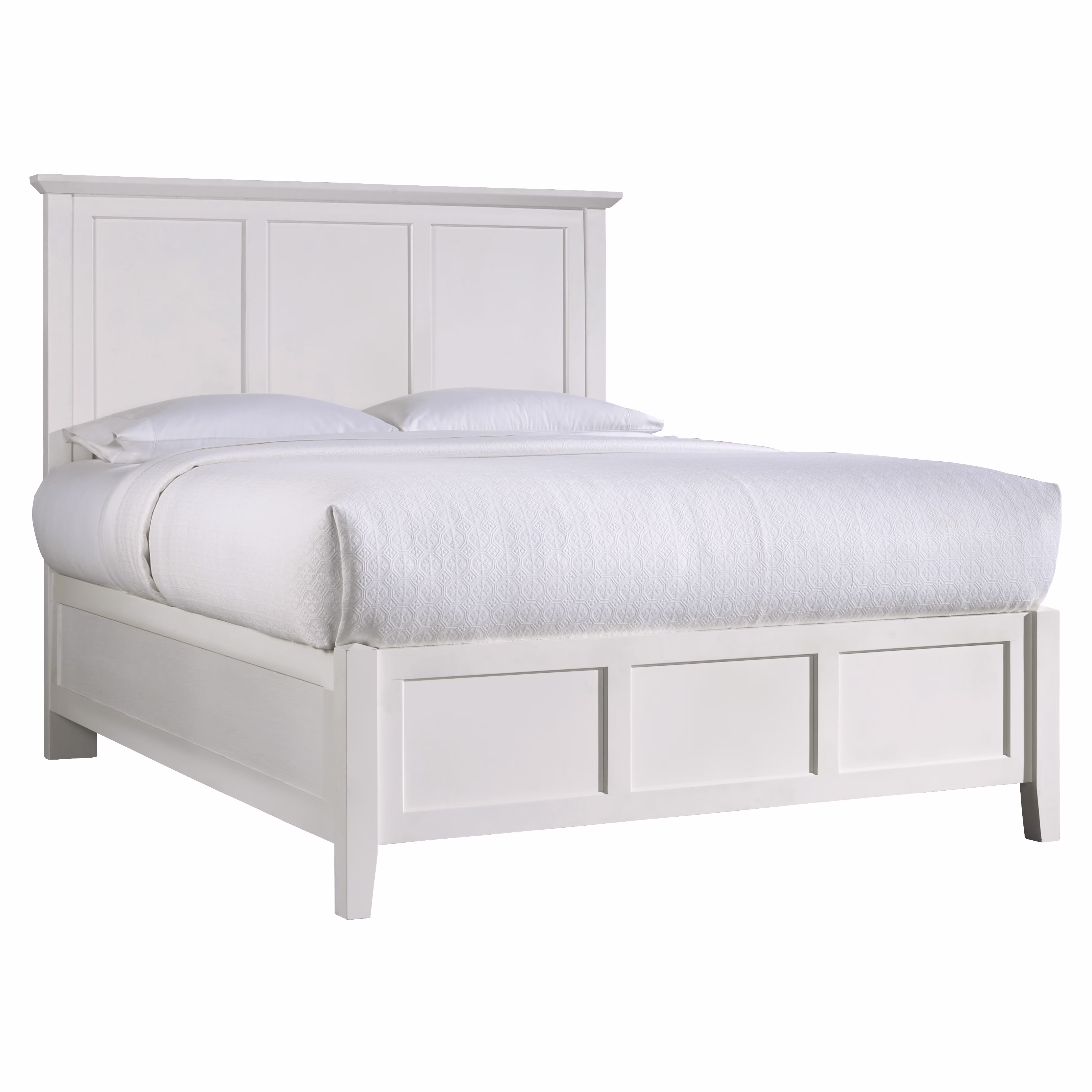 Pantego Shaker E King Bed in White Mahogany