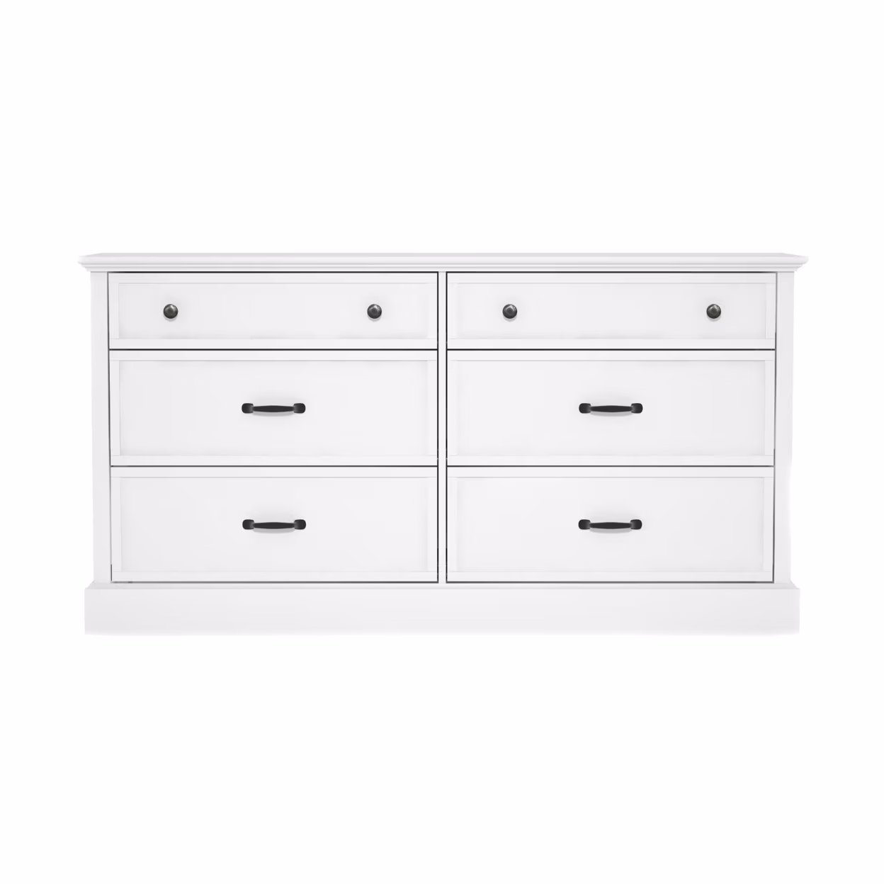 Xylon 6-Drawer White Dresser (31.1