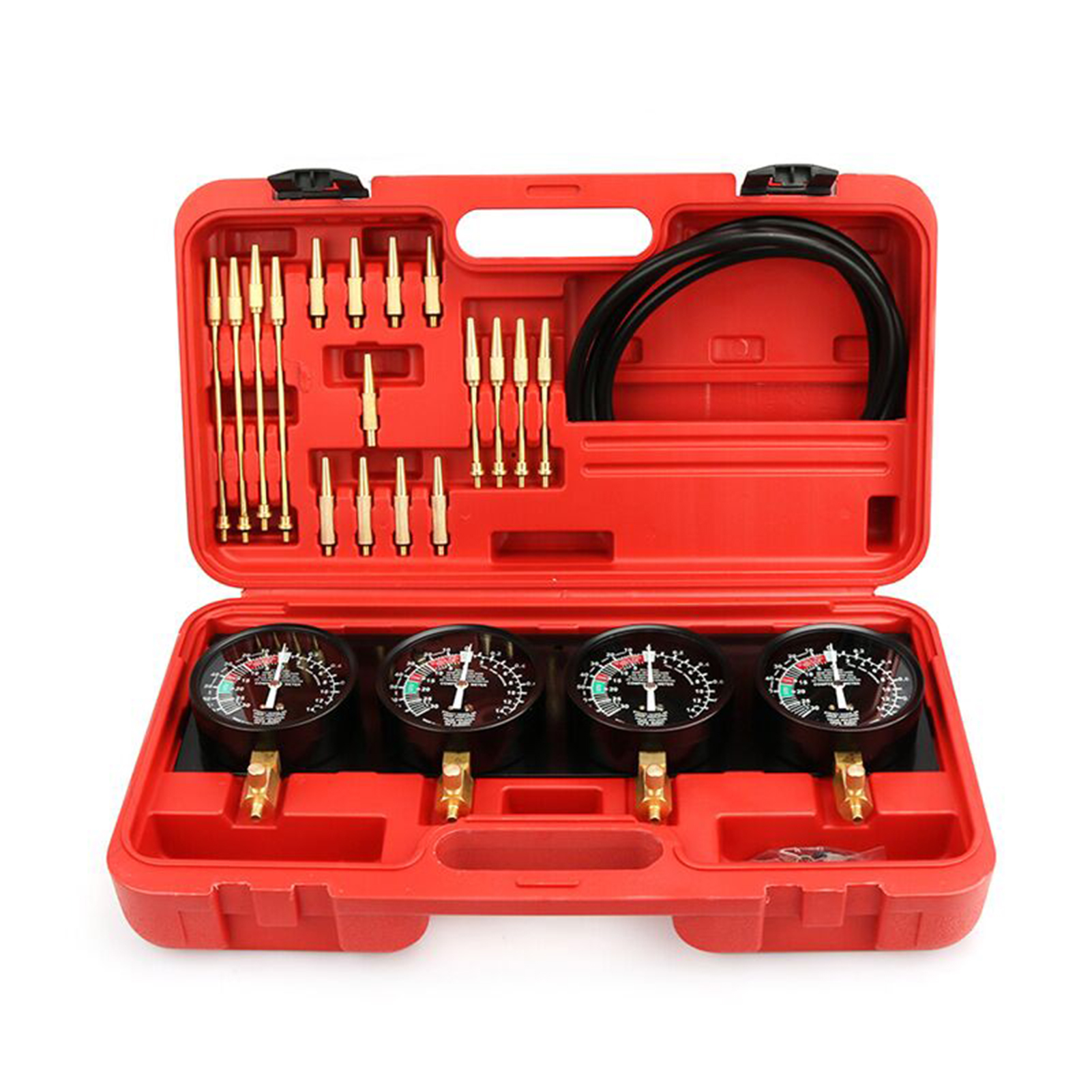 Arealer 4-Cylinder Carburetor Synchronization Balancer Gauge Universal Carb Synchronizer Balancing Gauges Pressure Tester for 2 3 4 Carburetors Motorcycle Engine