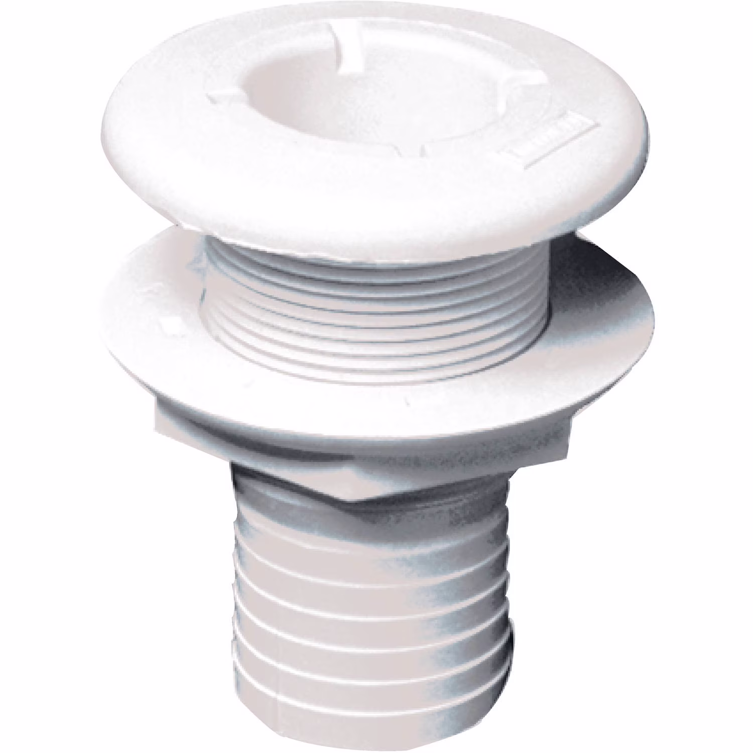 Forespar CF253 Marelon Hose Tailpipe Mushroom Head Thru Hull With Nut, White