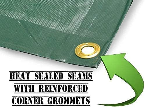 PVC Vinyl Cover Waterproof Resistant Heavy Duty Vinyl Tarp 13oz 18 Mil -GREEN (9' x 12')