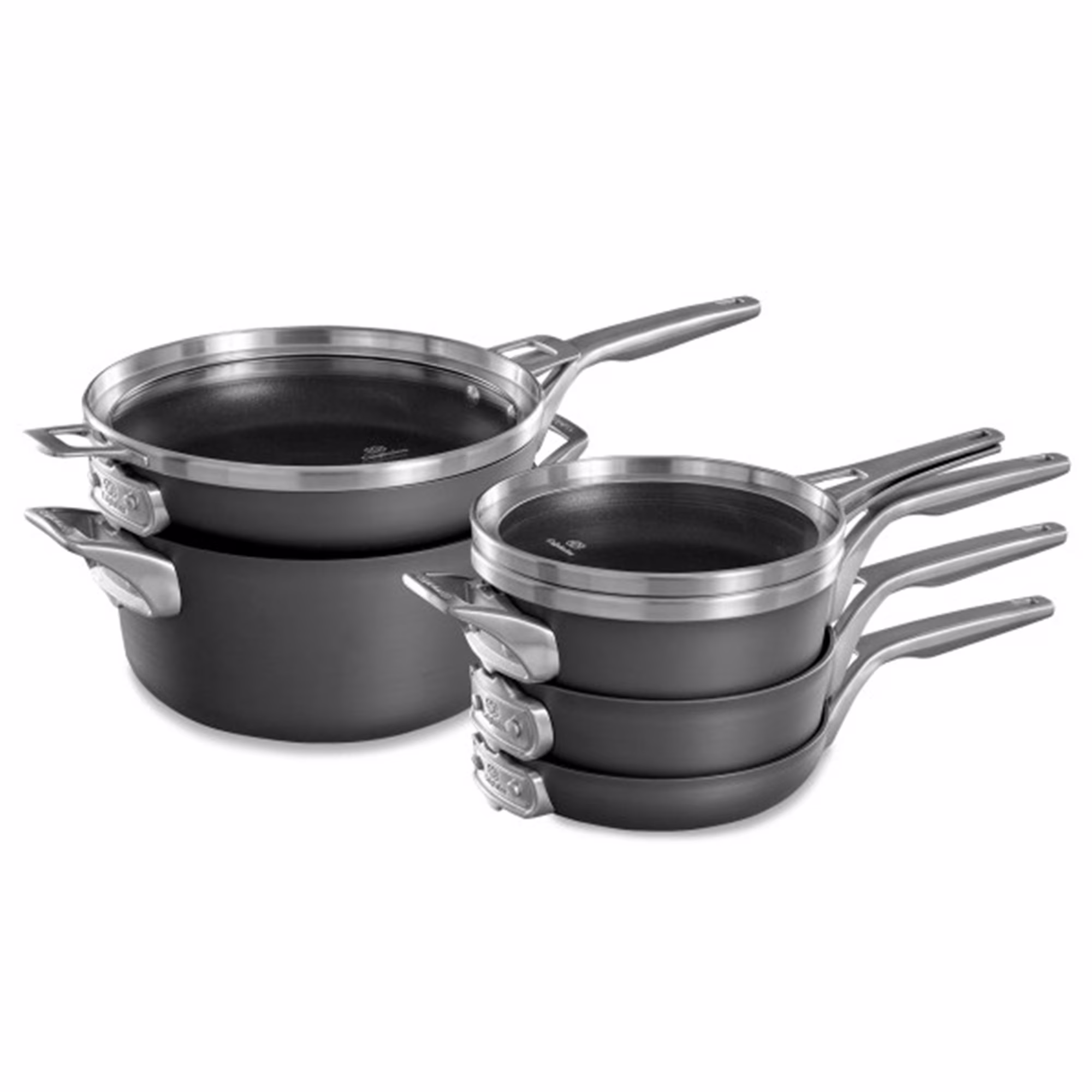 Calphalon Premier Space Saving 8 Piece Nonstick MineralShield Pot & Pan Set