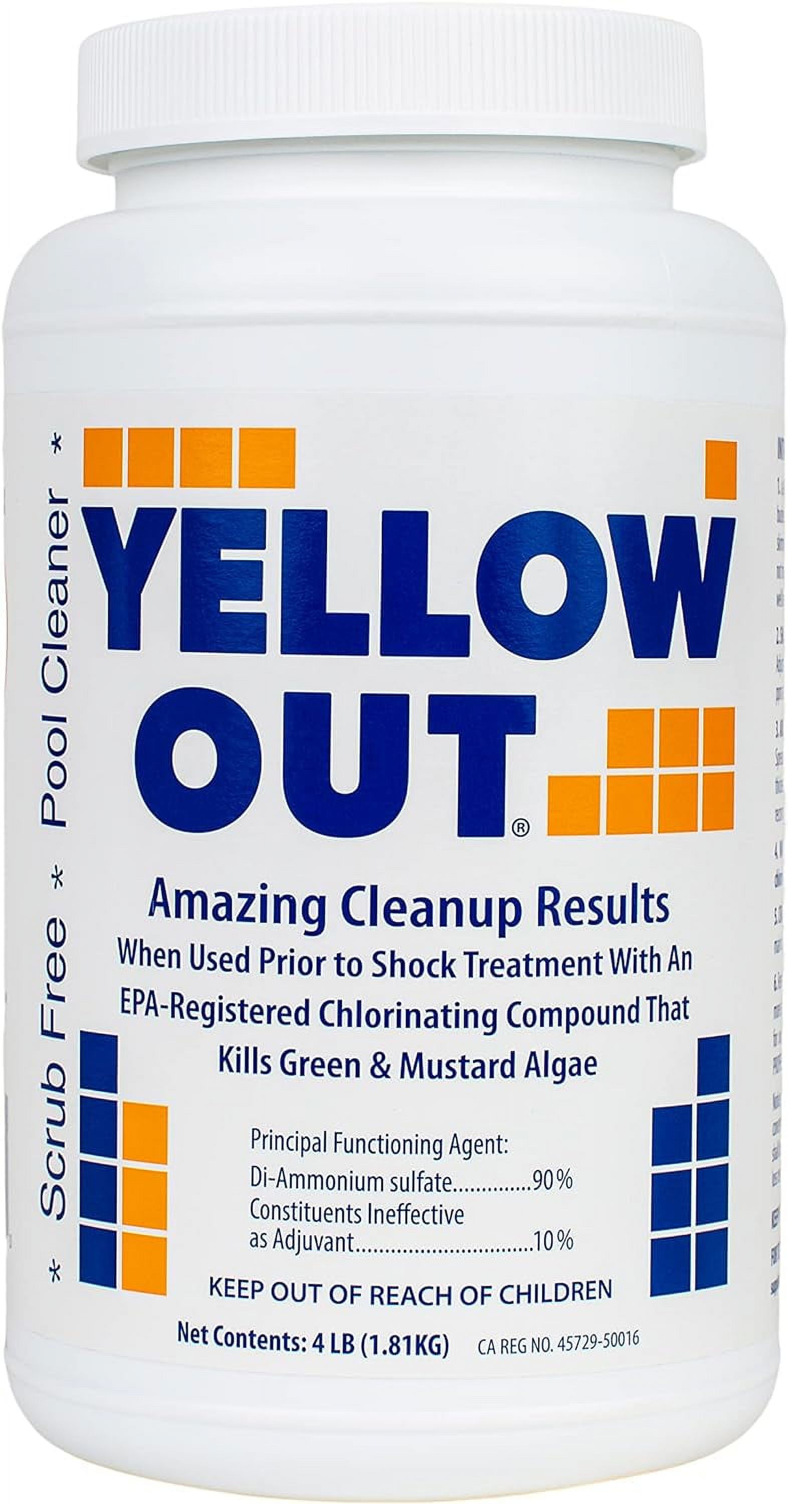 Coral Seas YO-4, Yellow Out Swimming Pool Chlorine Shock Enhancing Treatment-4 lbs