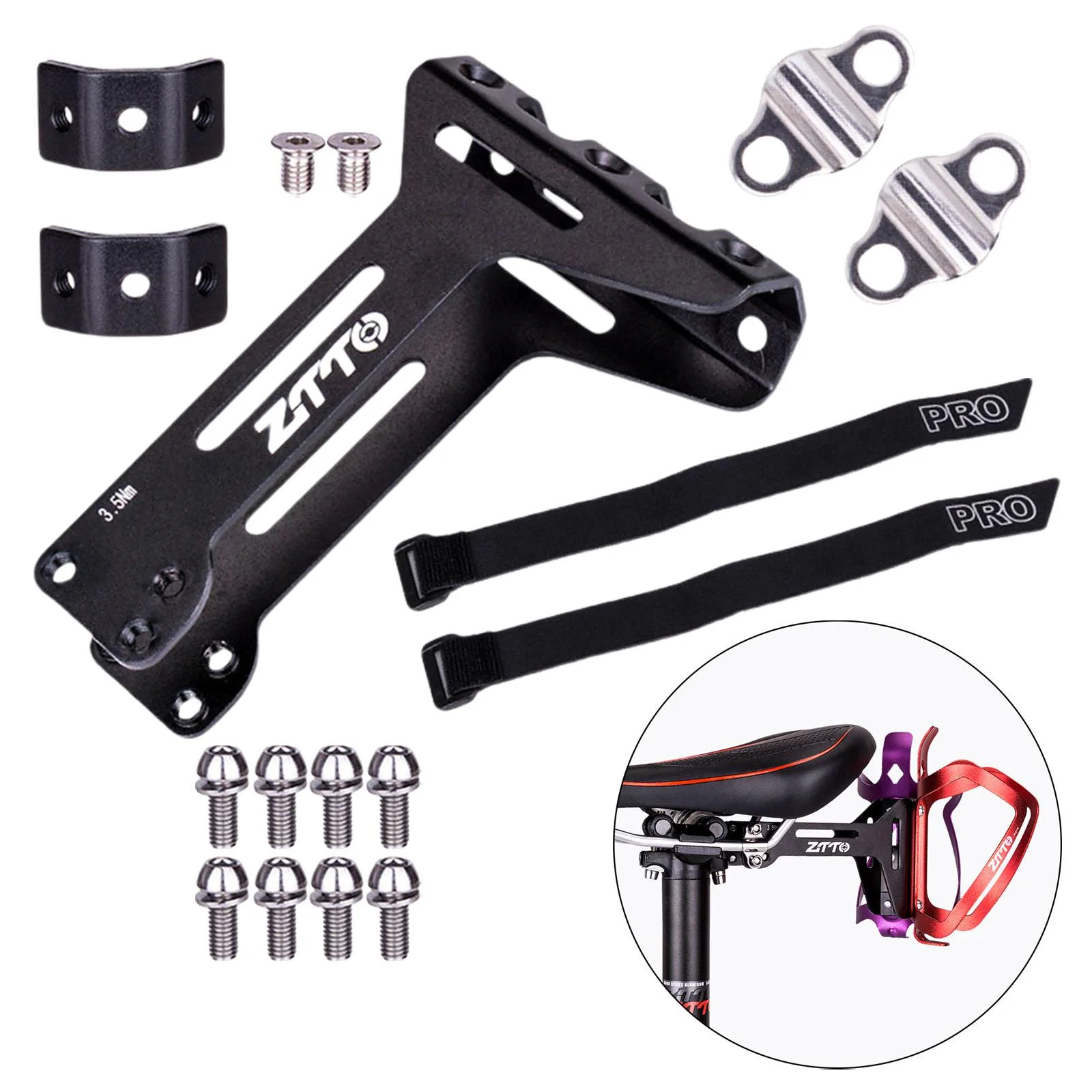 Bottle Cage Adapter Mount Adjustable Road Bike Handlebar Water Bottle Holder Seat Post Bottle Cage