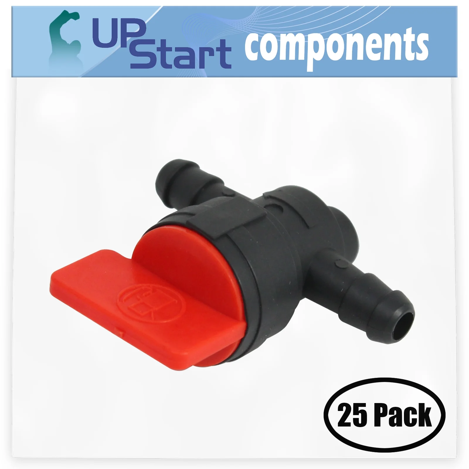 25-Pack 698183 Fuel Shut Off Valve Replacement for Briggs & Stratton 129H00 Series (0005-0185) Engine - Compatible with 494768 Fuel Cut Off Shut Off Valve