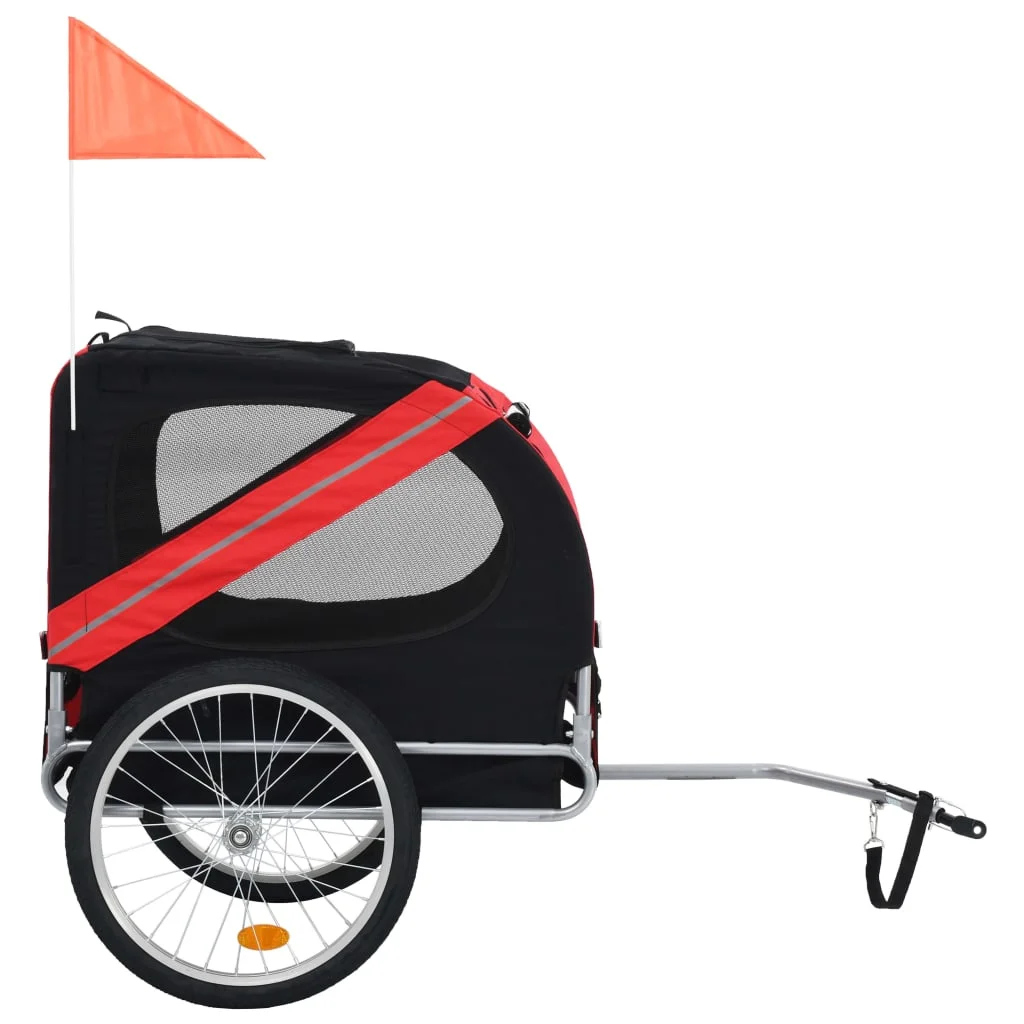 Tomshine Dog Bike Trailer Red and Black