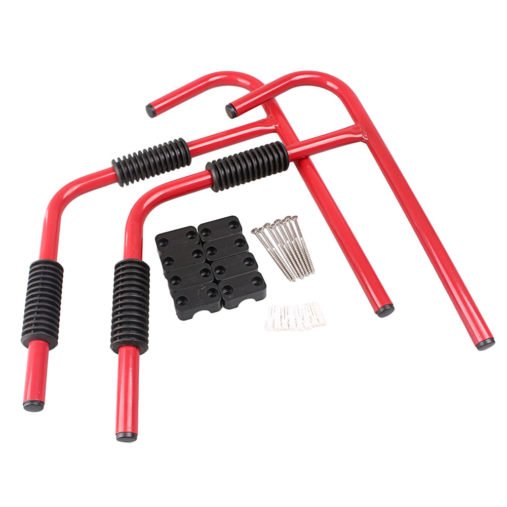 GZYF Pair Folding Kayak Rack Wall Mount Ladder Surfboard Canoe Storage Hanger Hooks Red