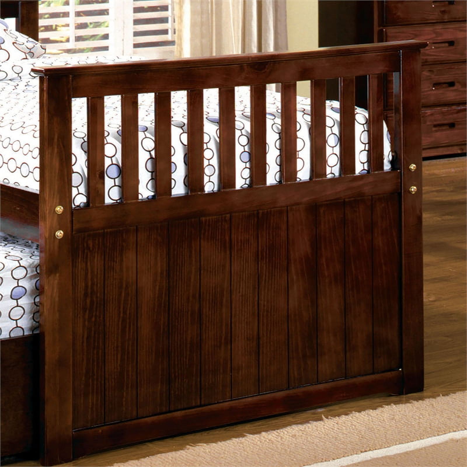 Furniture of America Tahoe Wood Twin Bed with Trundle in Cherry