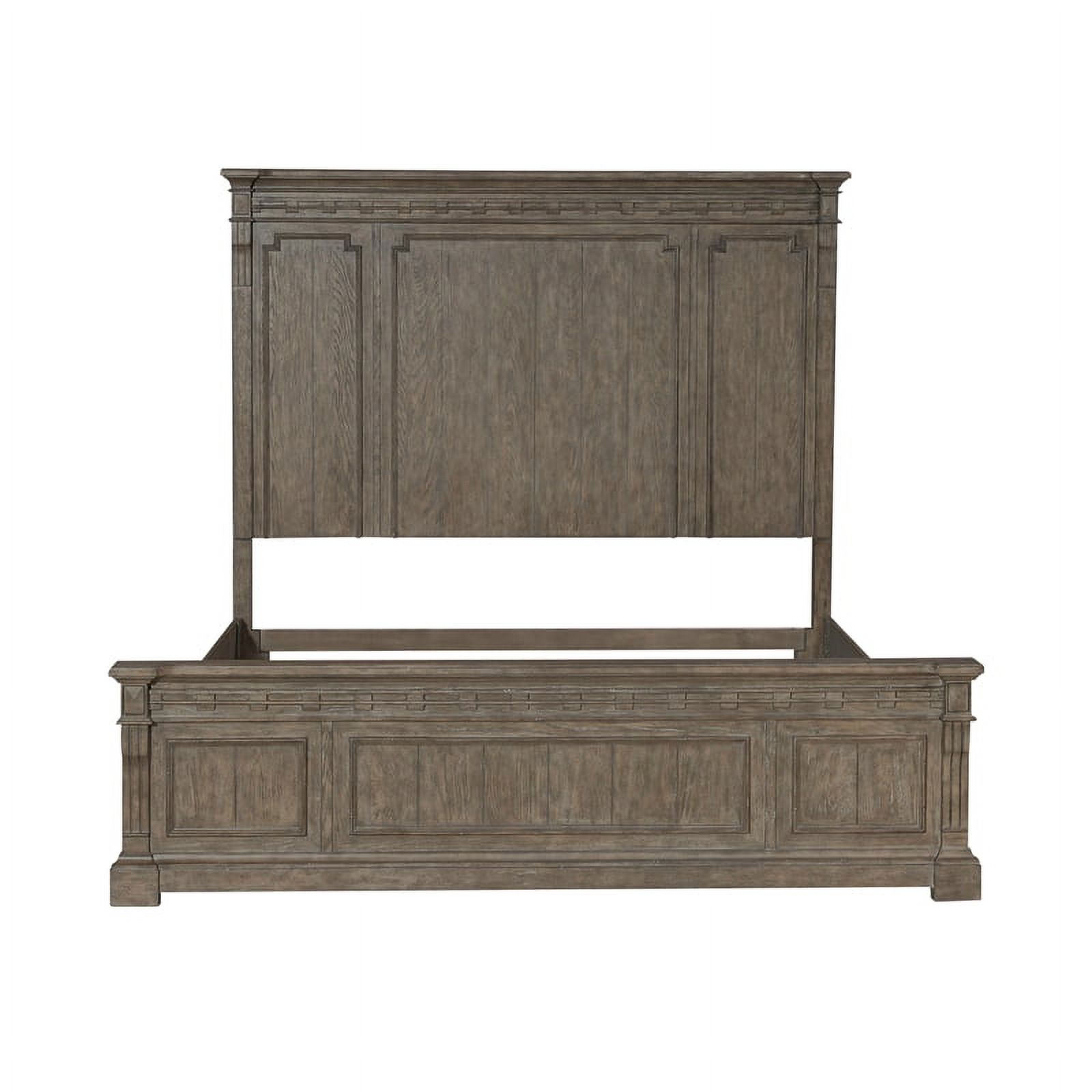 Town and Country King Panel Bed in Dusty Taupe