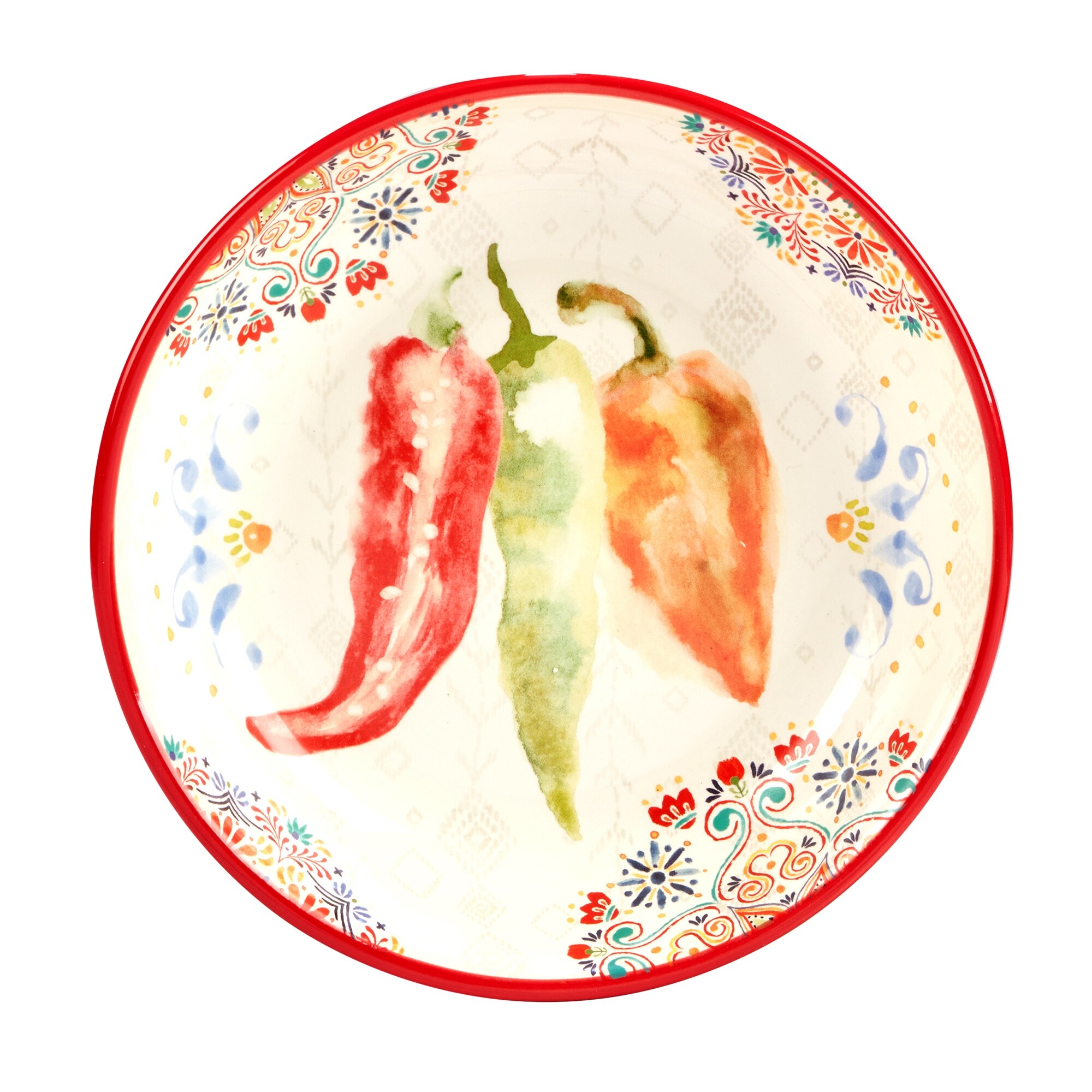 Certified International  Sweet and Spicy 40 oz. Soup/Cereal Bowls, Set of 4 - 9