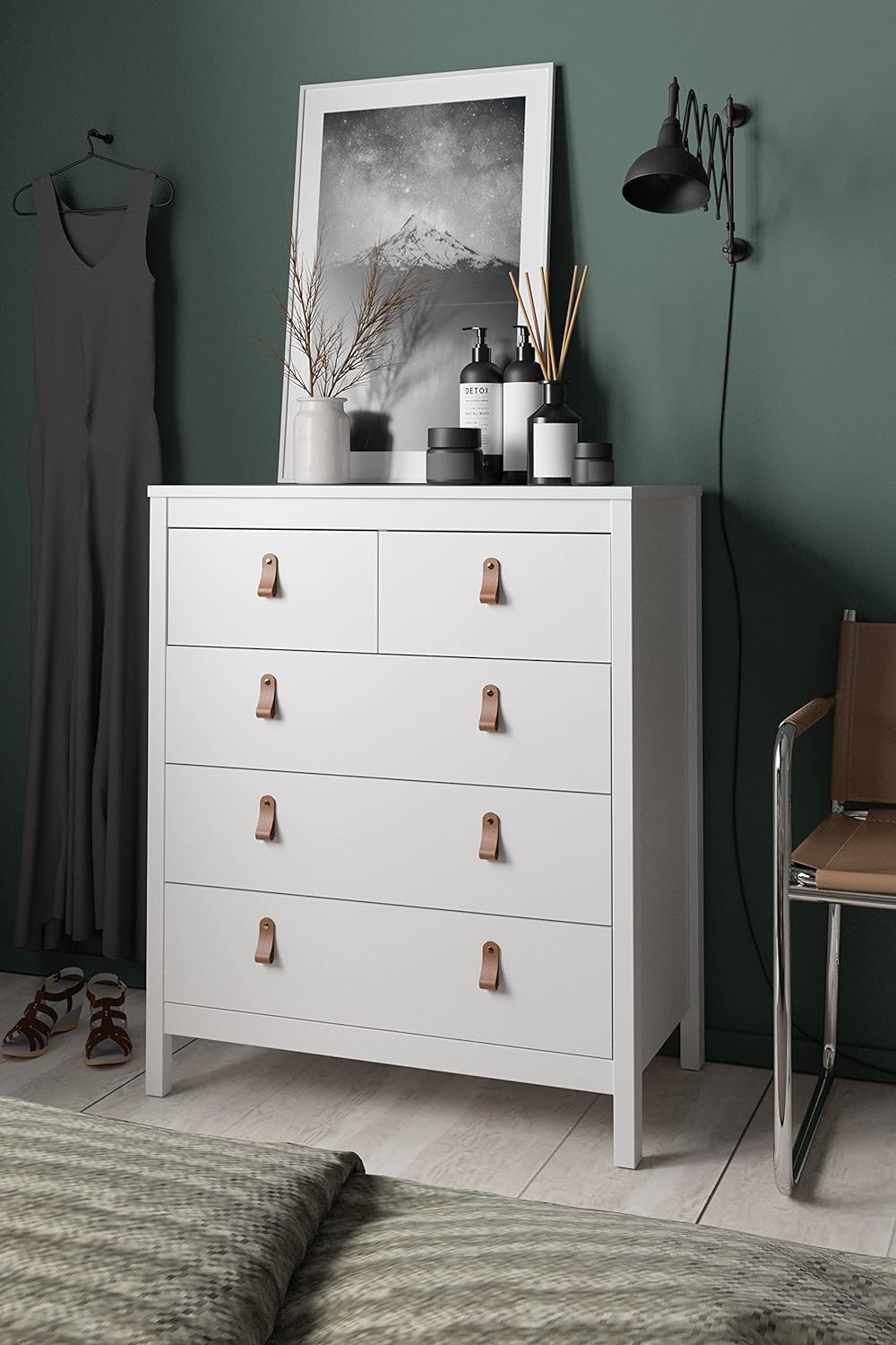 5 Drawer Chest, White