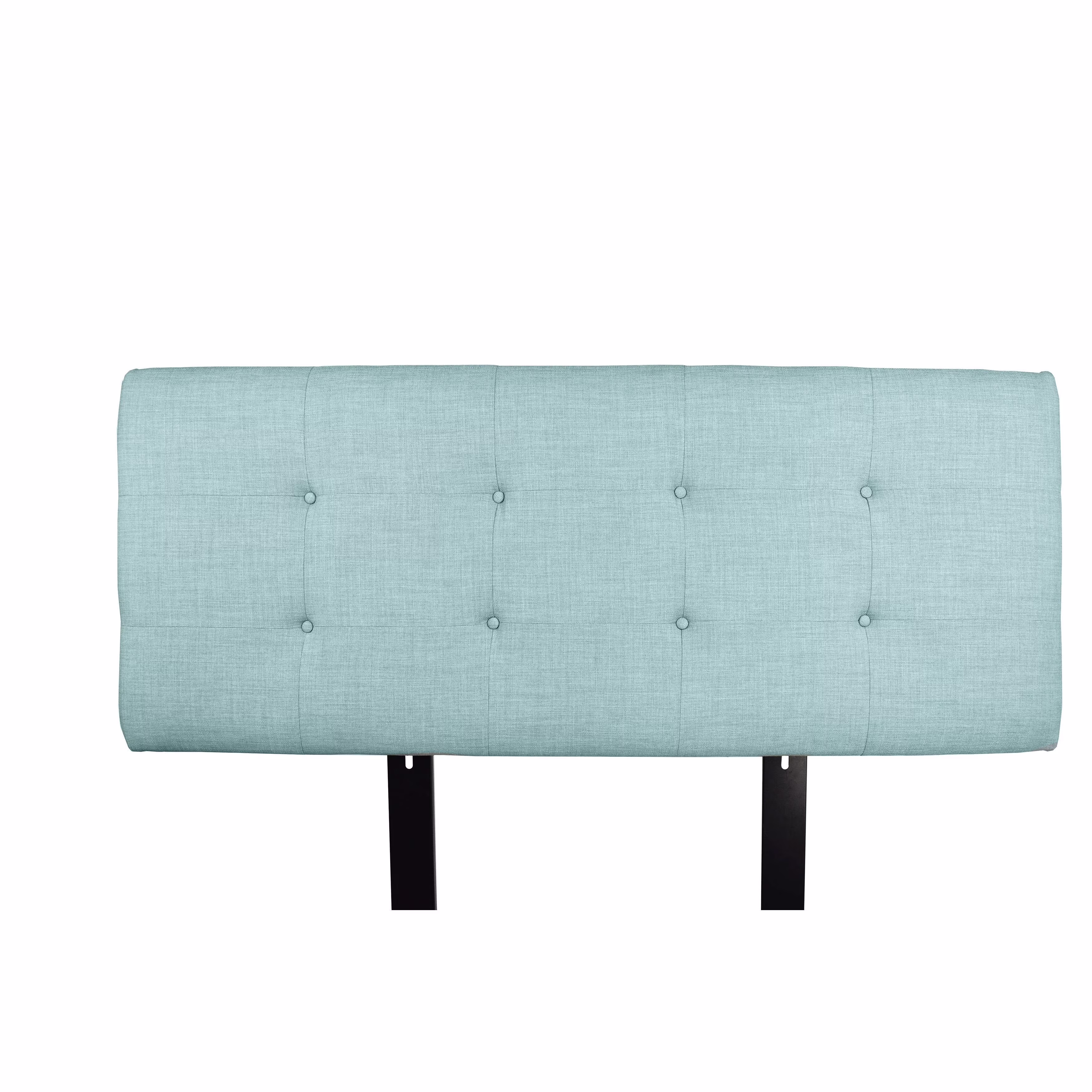 MJL Furniture Designs MJL Furniture Ali Button Tufted Sea Mist Upholstered Headboard California King