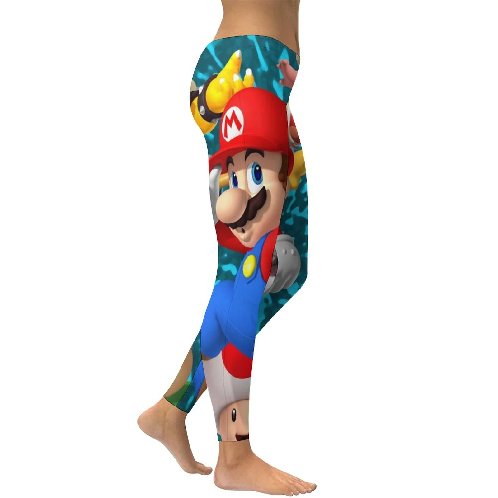 Super Mario Brothers Women's Yoga Pants High Waisted Tummy Control Non See-Through Running Workout Leggings Athletic Pant