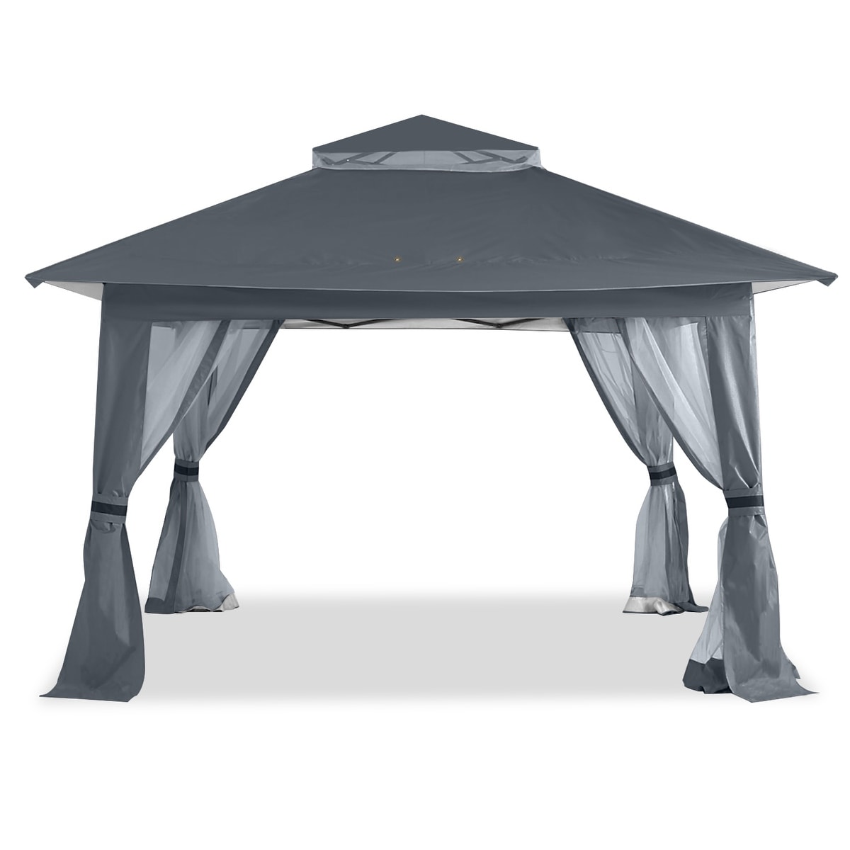 ABCCANOPY 13'x13' Pop Up Gazebo with Mosquito Netting - 13ftx13ft Grey