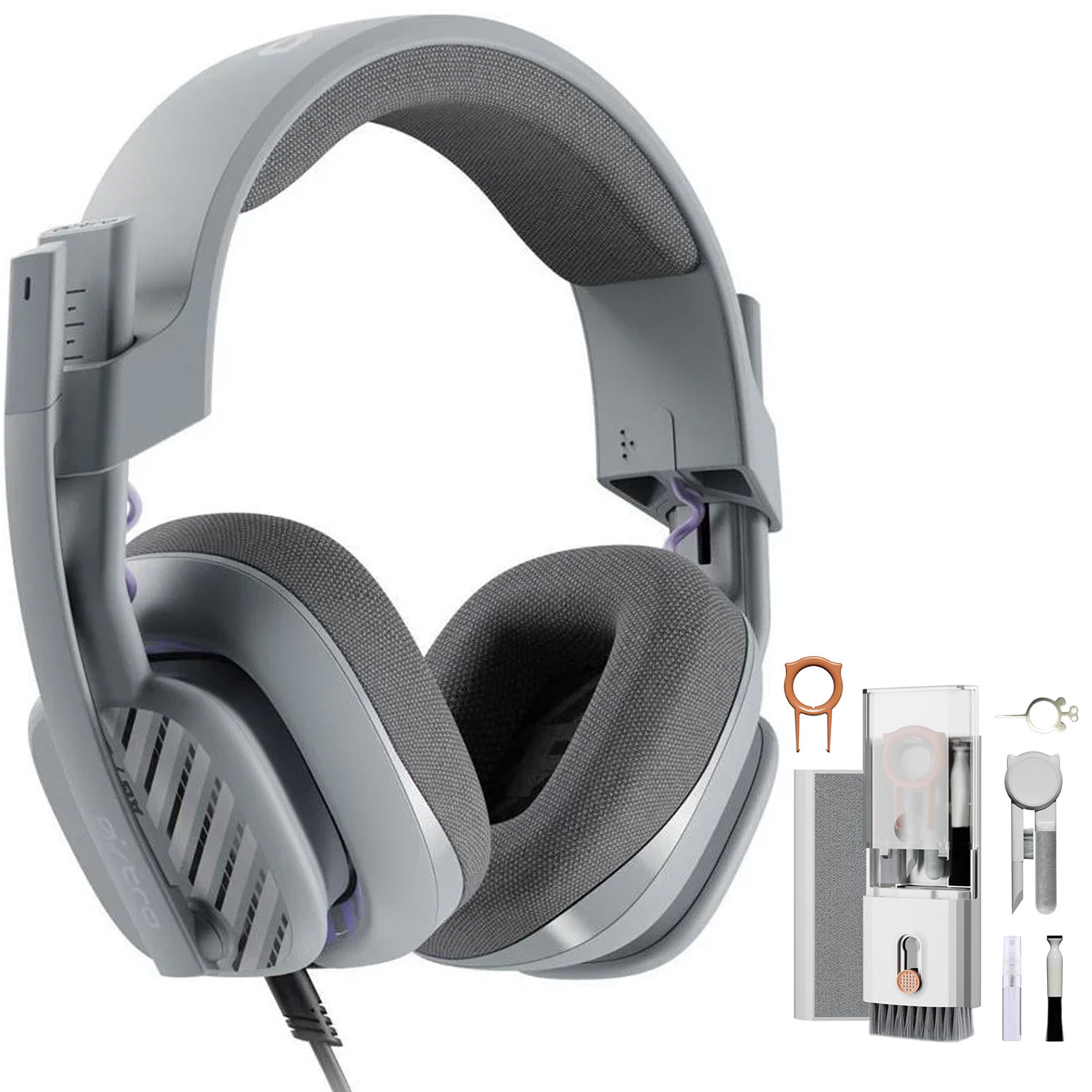Astro Gaming A10 Gen 2 Wired Stereo Over-the-Ear Gaming Headset Grey With Bolt Axtion Cleaning Kit Bundle Used